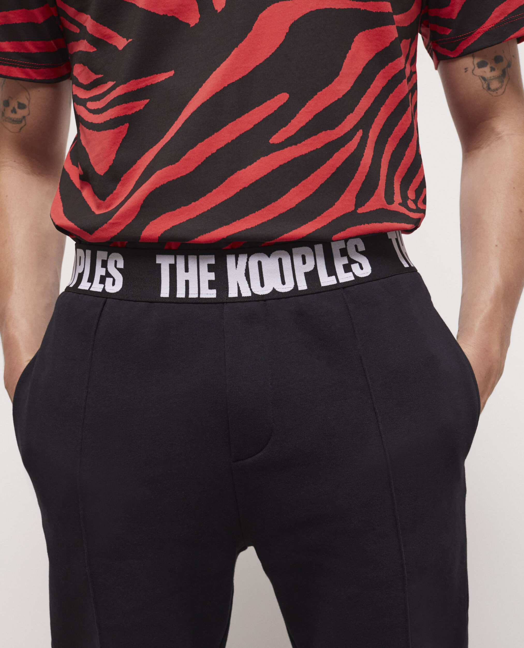 Pantalones logotipo The Kooples negros, BLACK, hi-res image number null