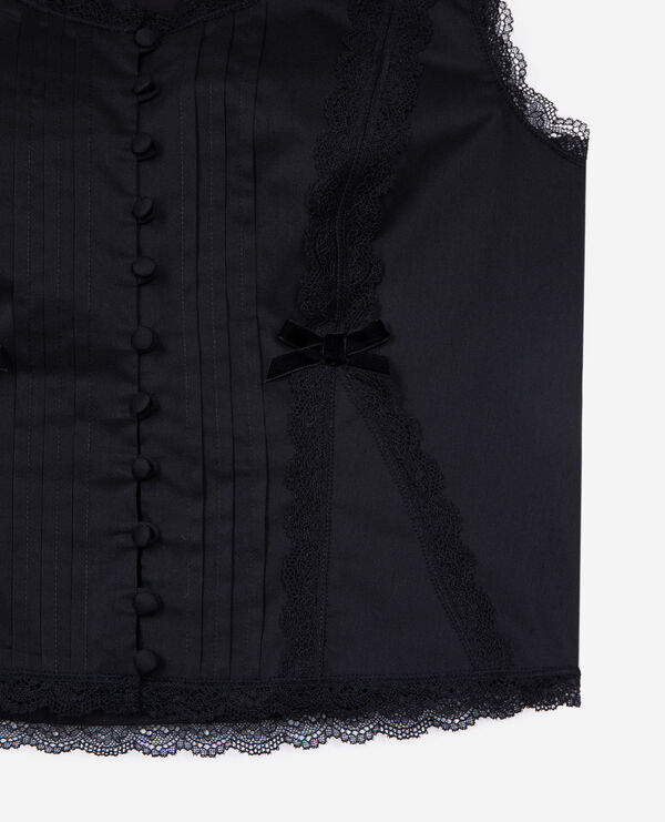 The Kooples WOMEN BLACK black lace top