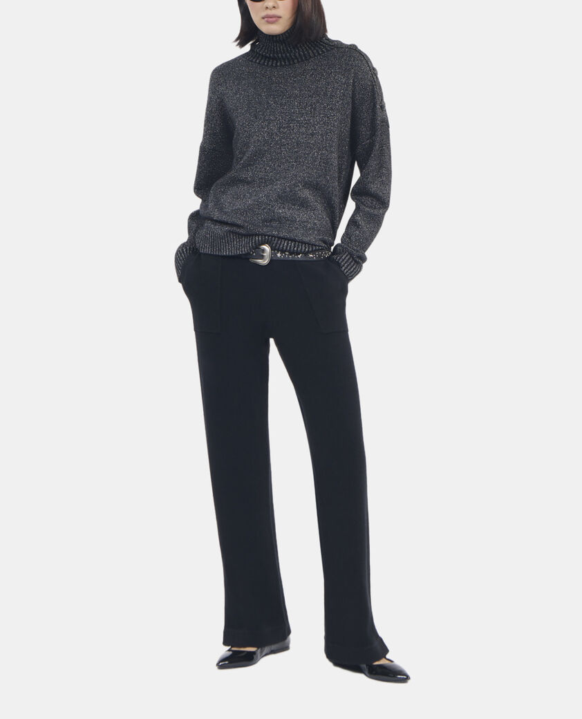 The Kooples WOMEN BLACK black wool and cashmere sweater