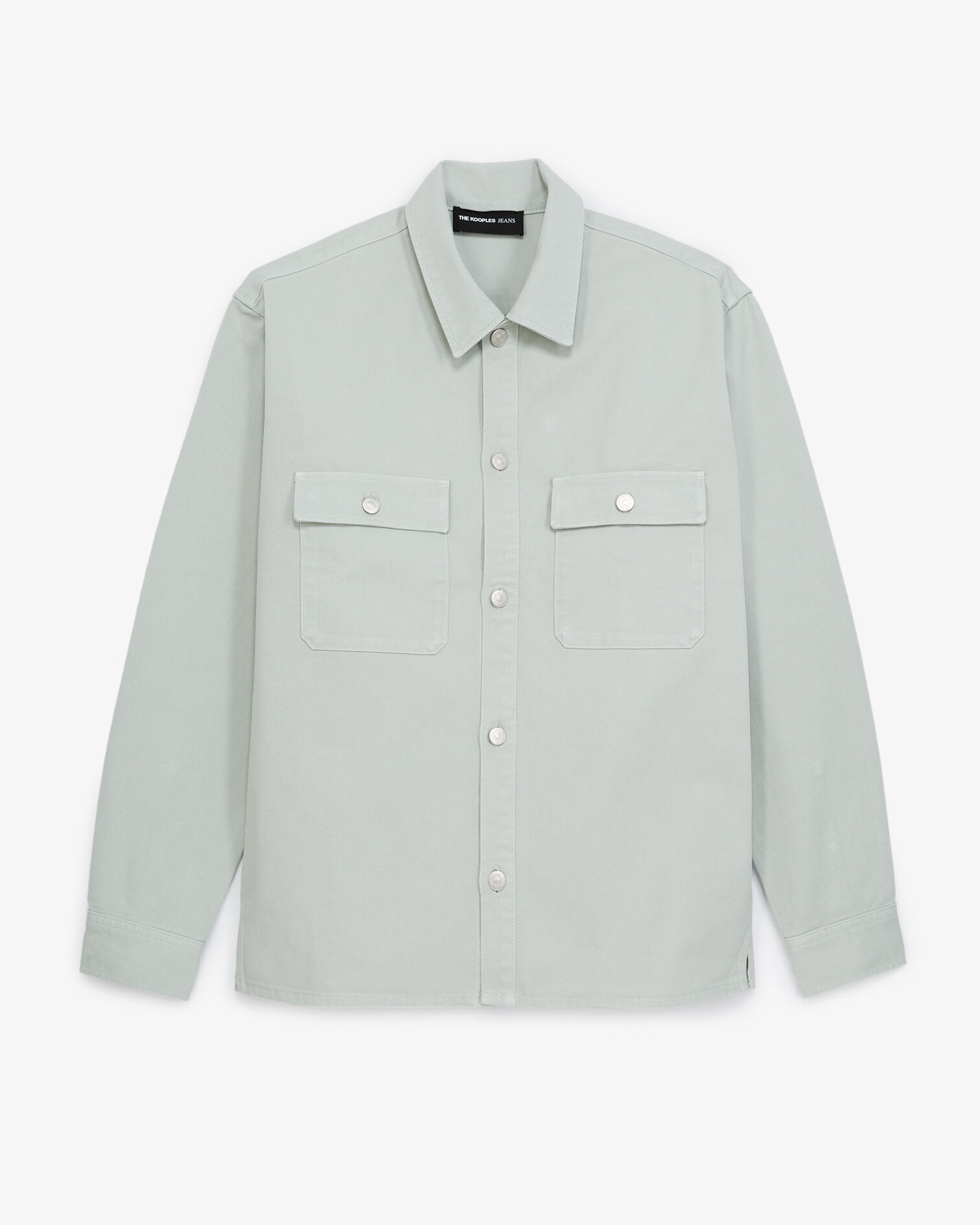Mint green denim shirt with pockets, MINT, hi-res image number null