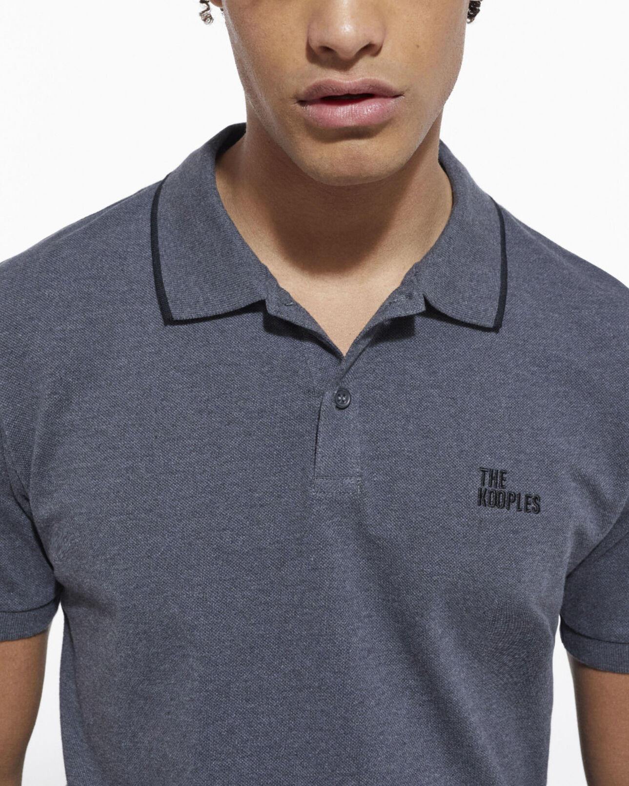 The Kooples HERREN ANTHRACITE MELANGE poloshirt grau