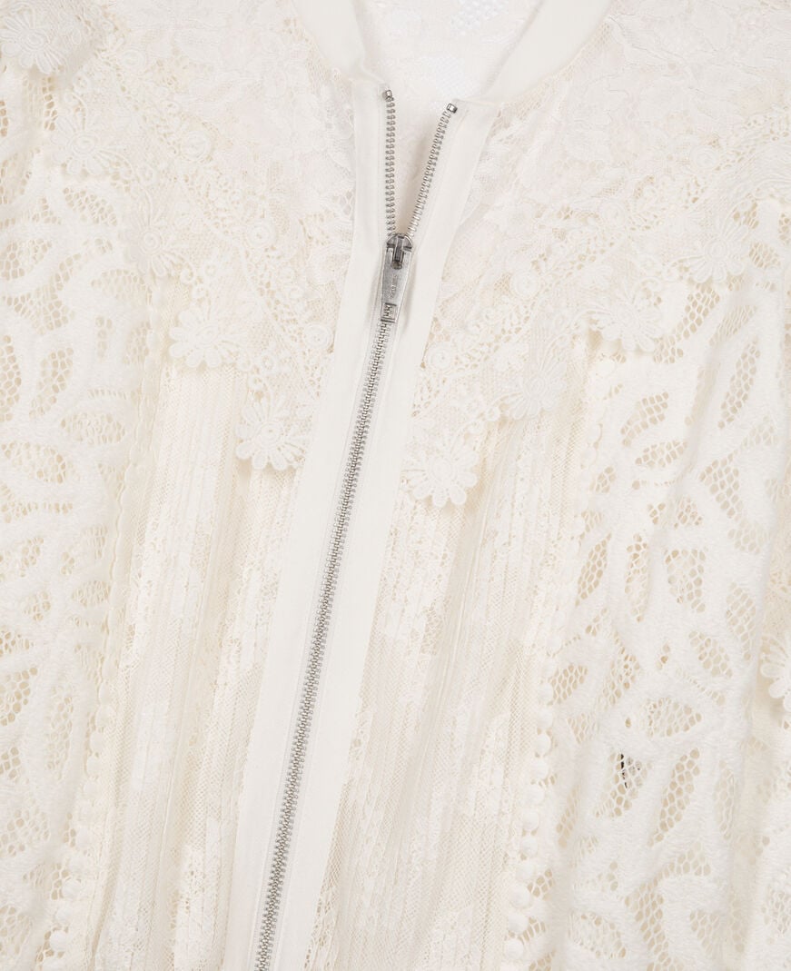 The Kooples WOMEN ECRU ruffled jacket in ecru lace