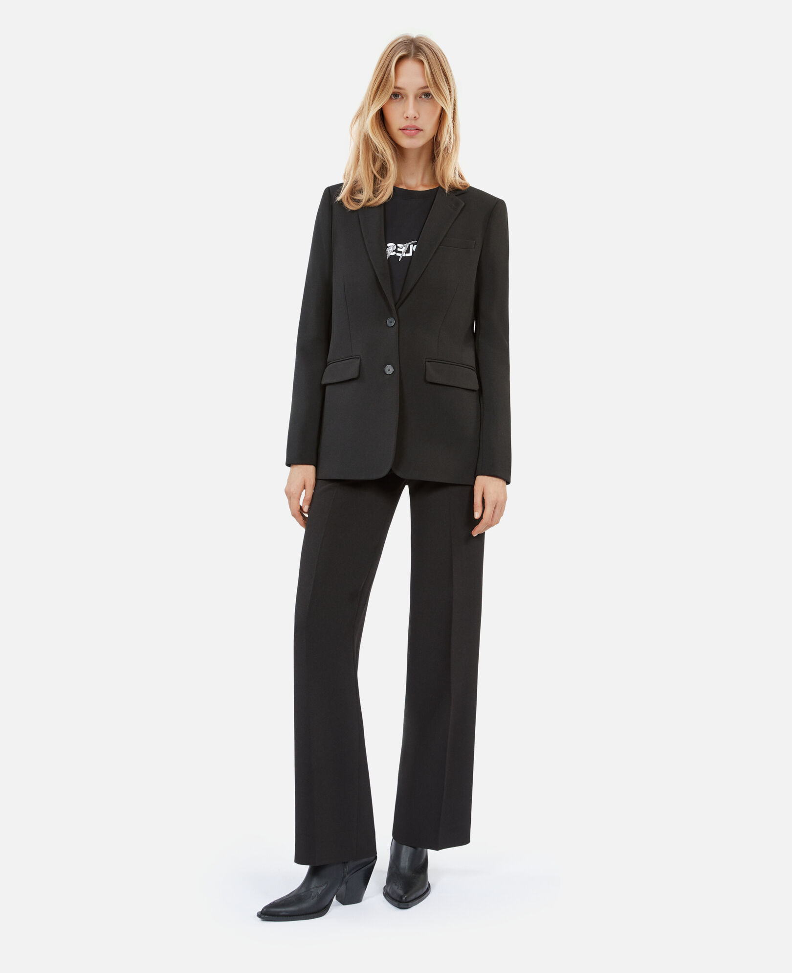 The Kooples MUJER BLACK chaqueta traje negra crepé