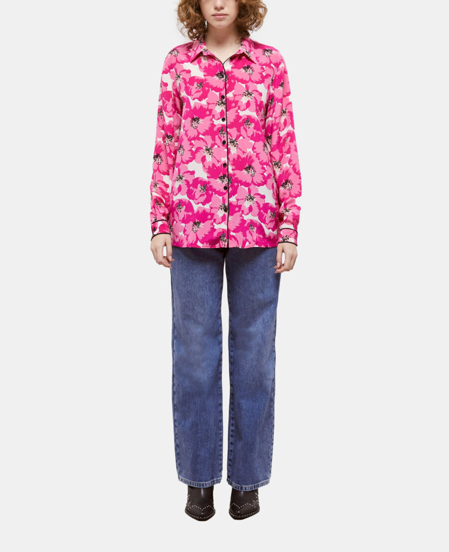 The Kooples F PINK silk printed shirt