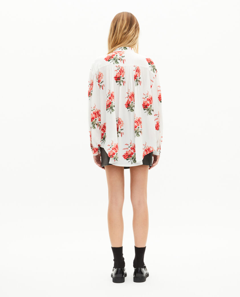 The Kooples DAMEN WHITE - RED hemd mit blumendruck wei&szlig;