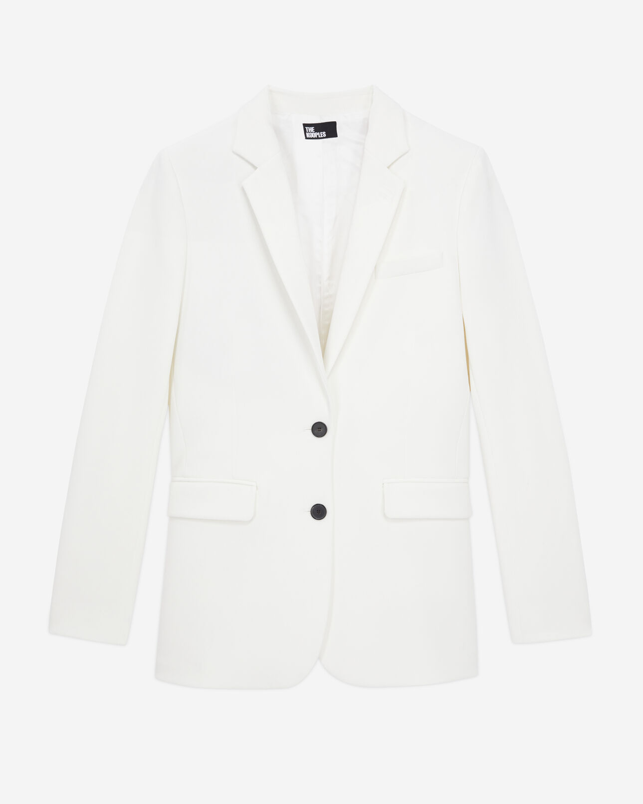 The Kooples WOMEN ECRU white crêpe suit jacket