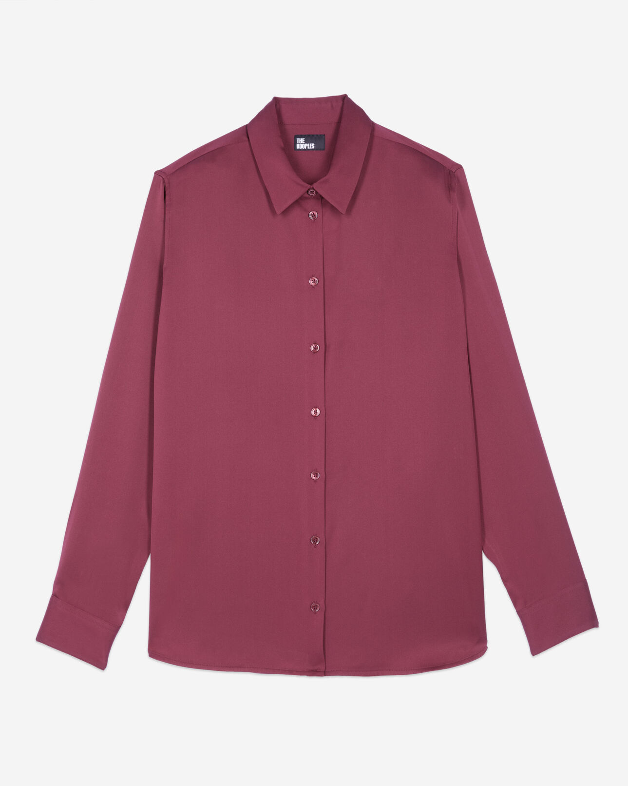 The Kooples WOMEN BURGUNDY burgundy silk shirt