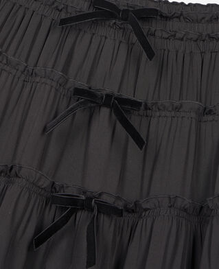 The Kooples FEMME BLACK jupe courte avec n&oelig;uds noire