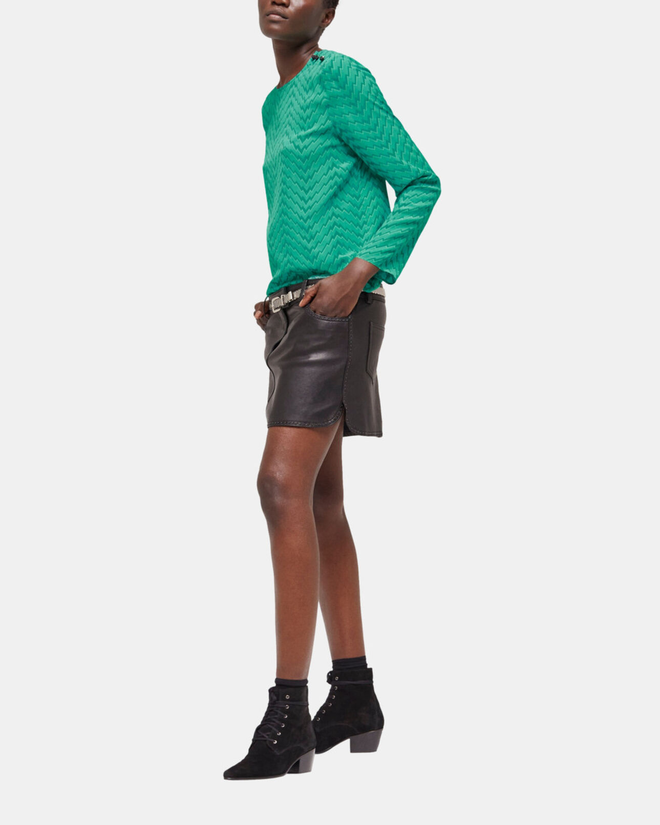 The Kooples FEMME GREEN top imprimé vert