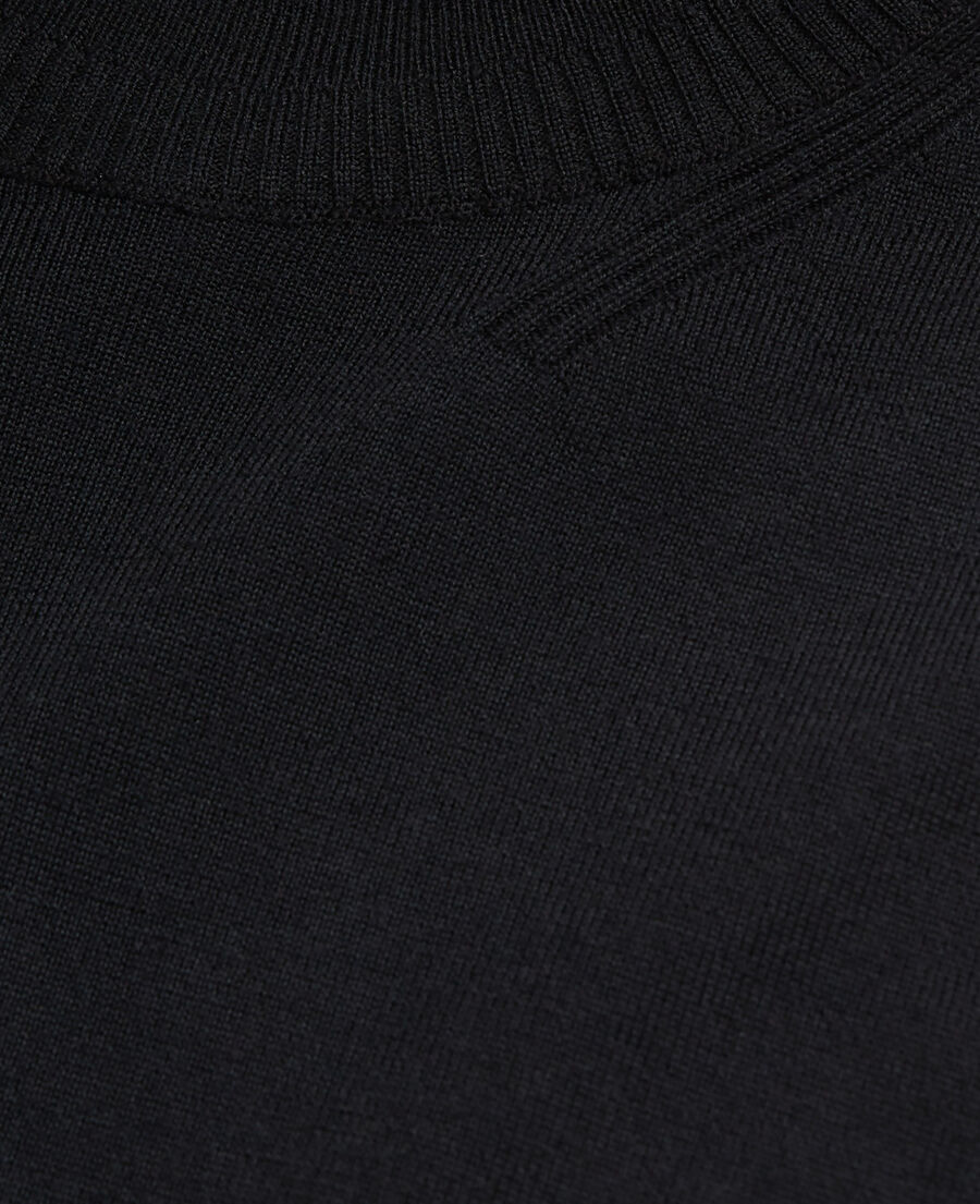 black merino sweater
