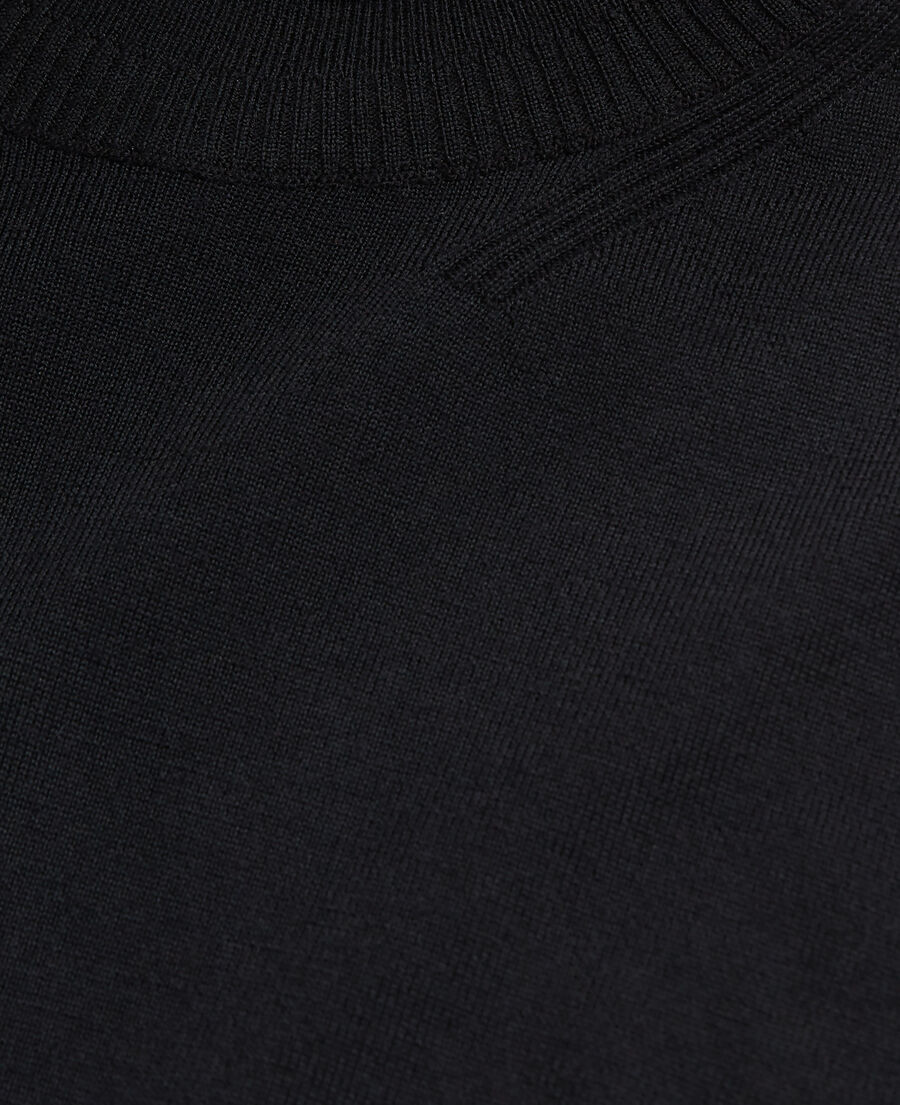black merino sweater