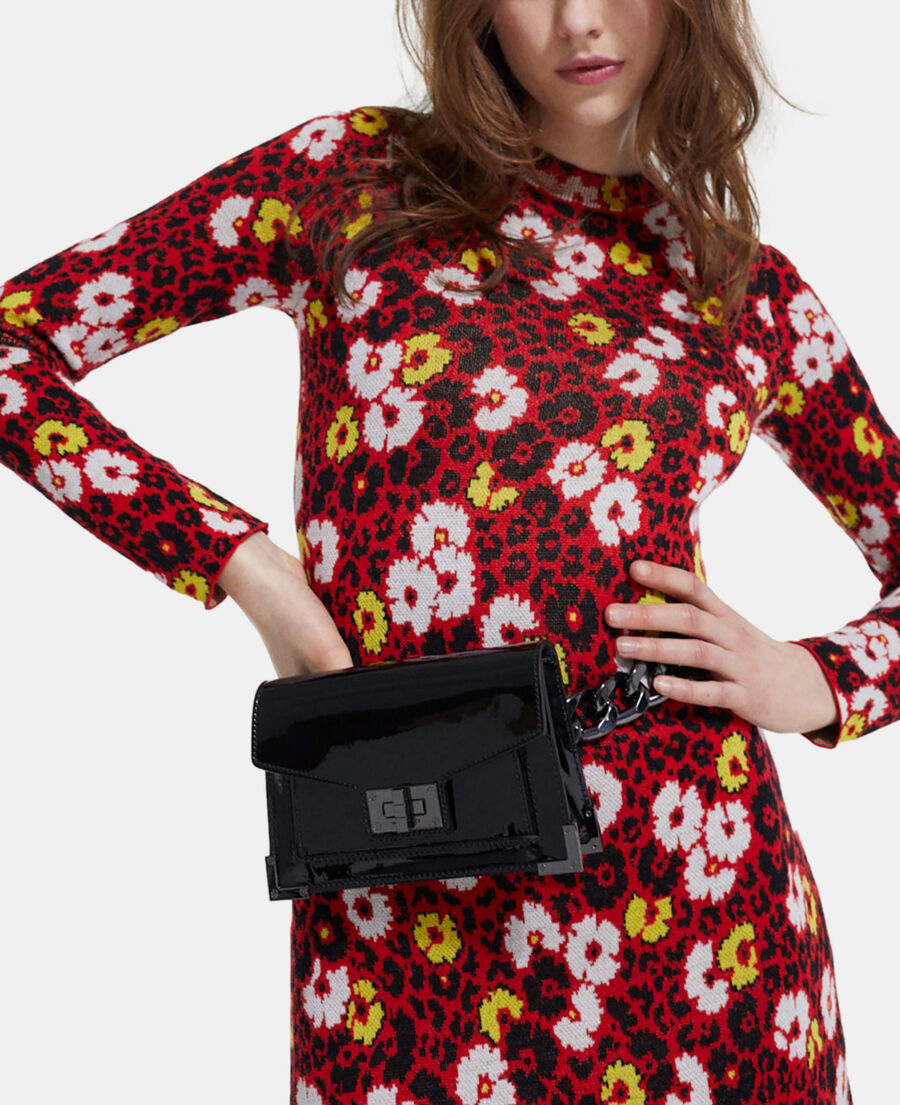 emily belt aus schwarzem leder