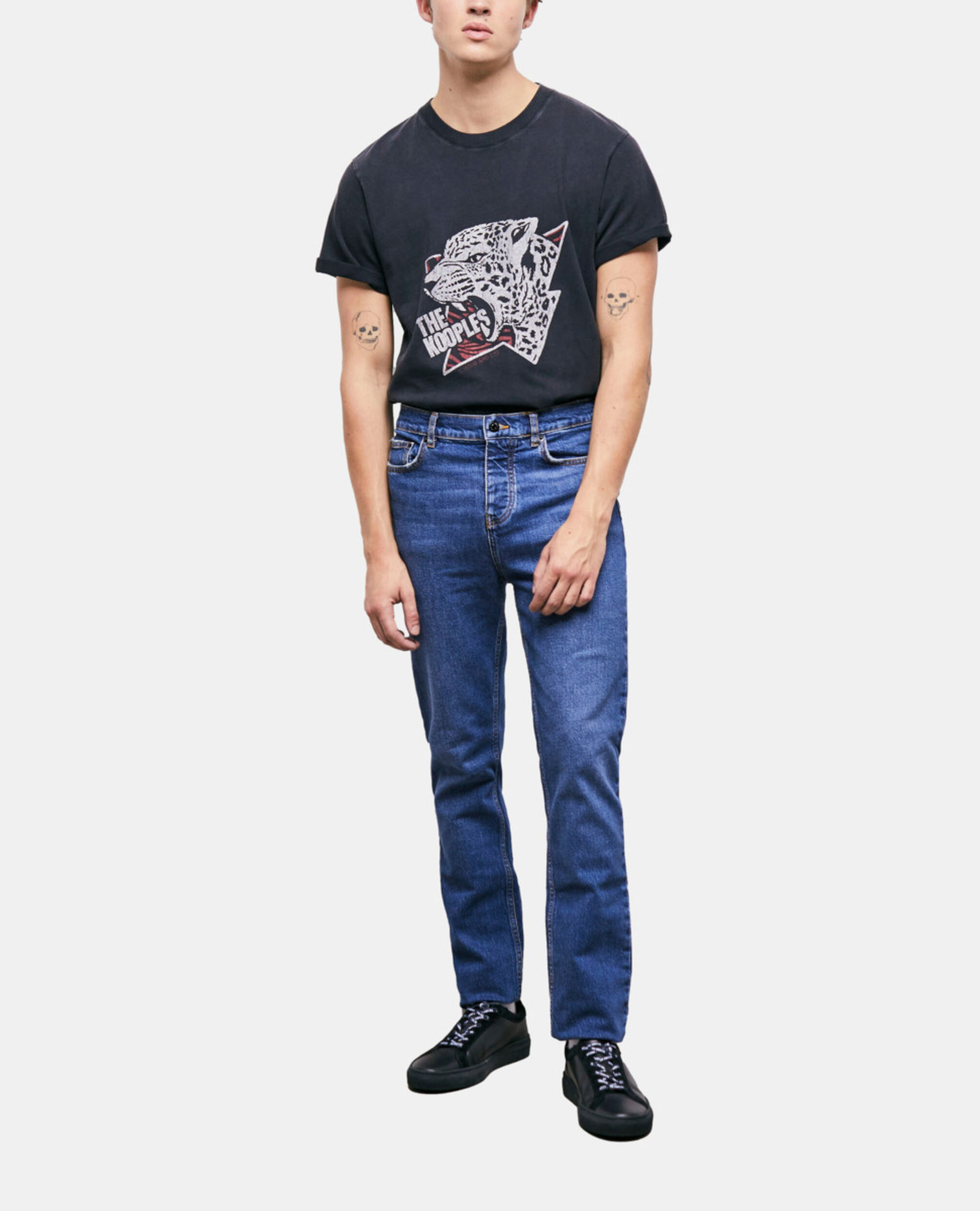Blue slim-fit jeans, BLUE DENIM, hi-res image number null