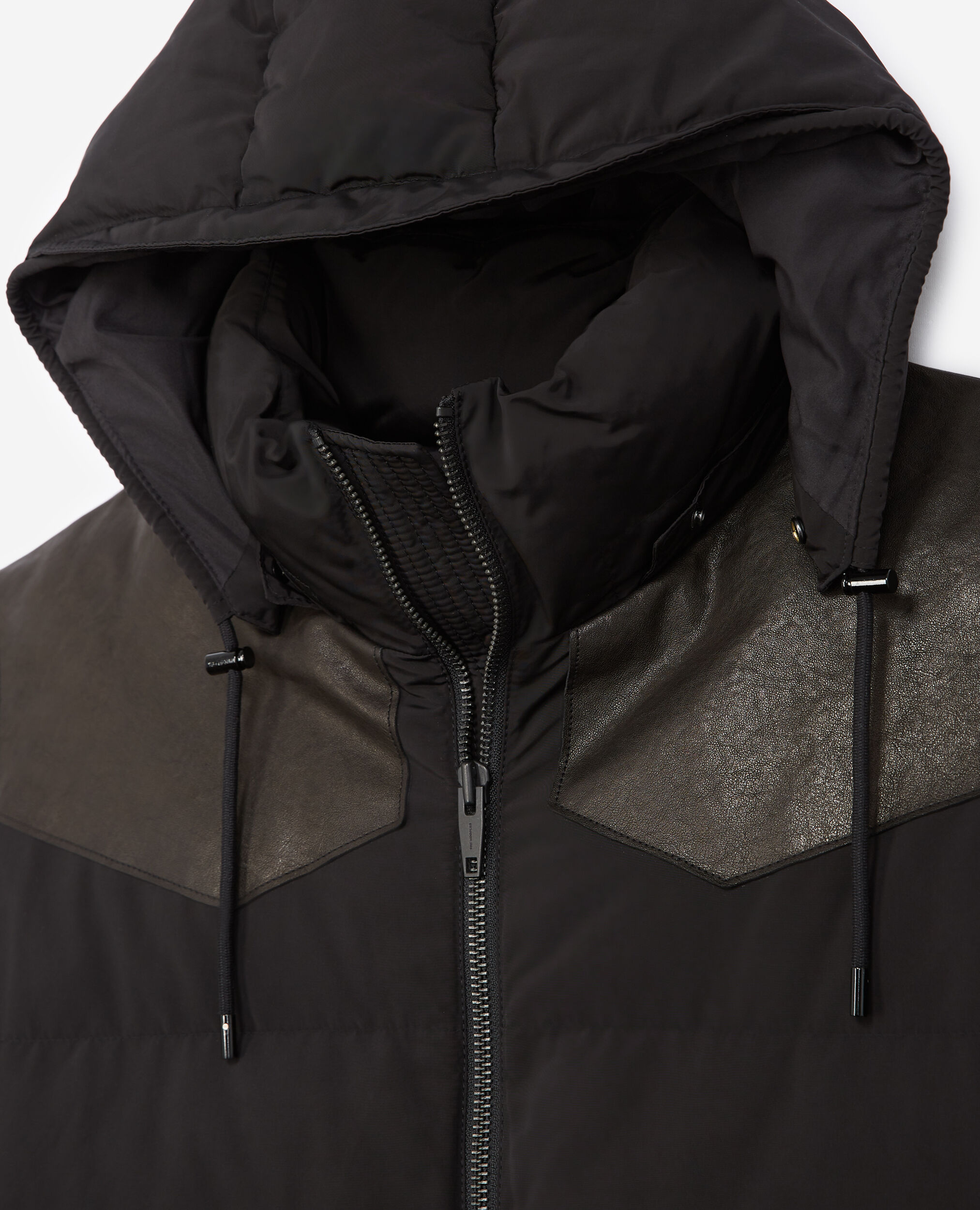 Daunenjacke gesteppt schwarz Westerndetail, BLACK, hi-res image number null