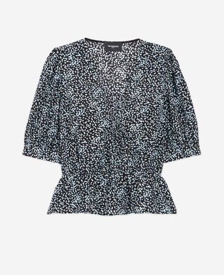 The Kooples FEMME INK BLUE top bleu