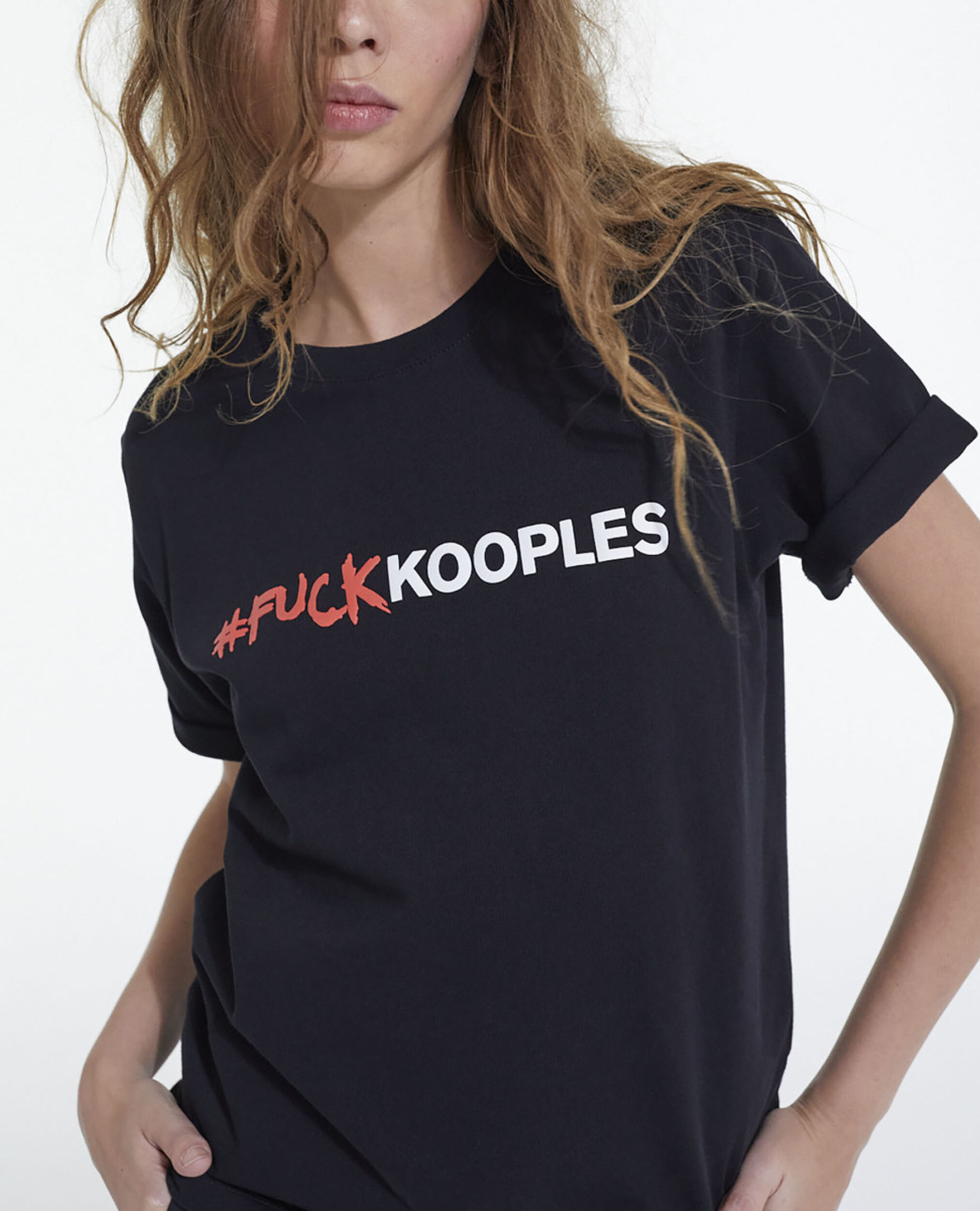 Black T-shirt with logo, BLACK, hi-res image number null