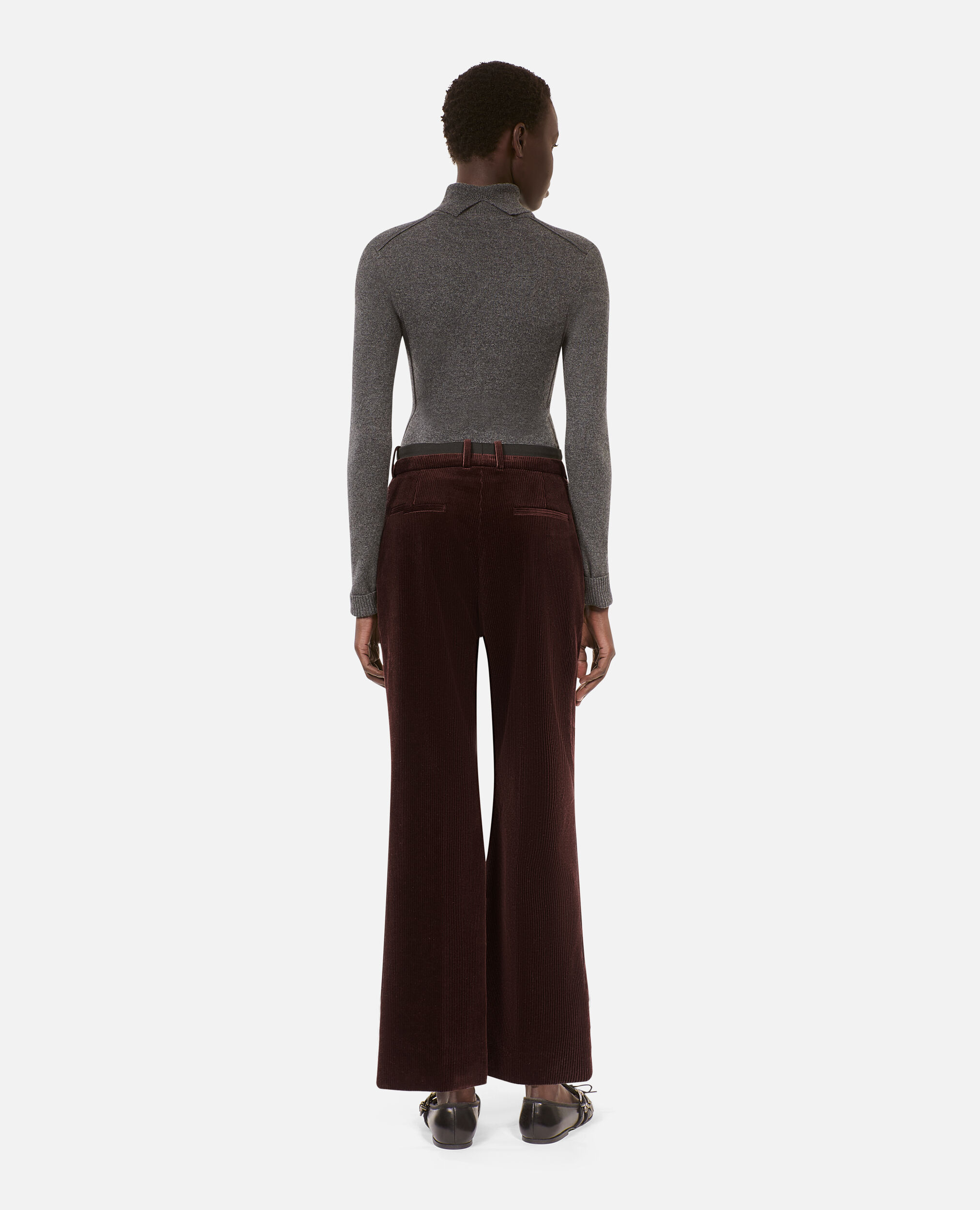Braune Cordhose mit geradem Bein, BROWN, hi-res image number null
