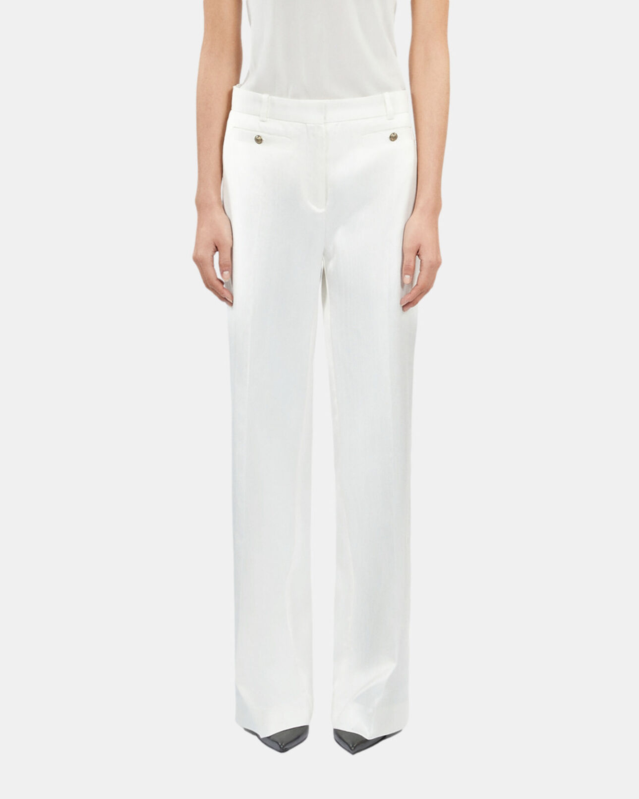 The Kooples FEMME WHITE pantalon tailleur blanc