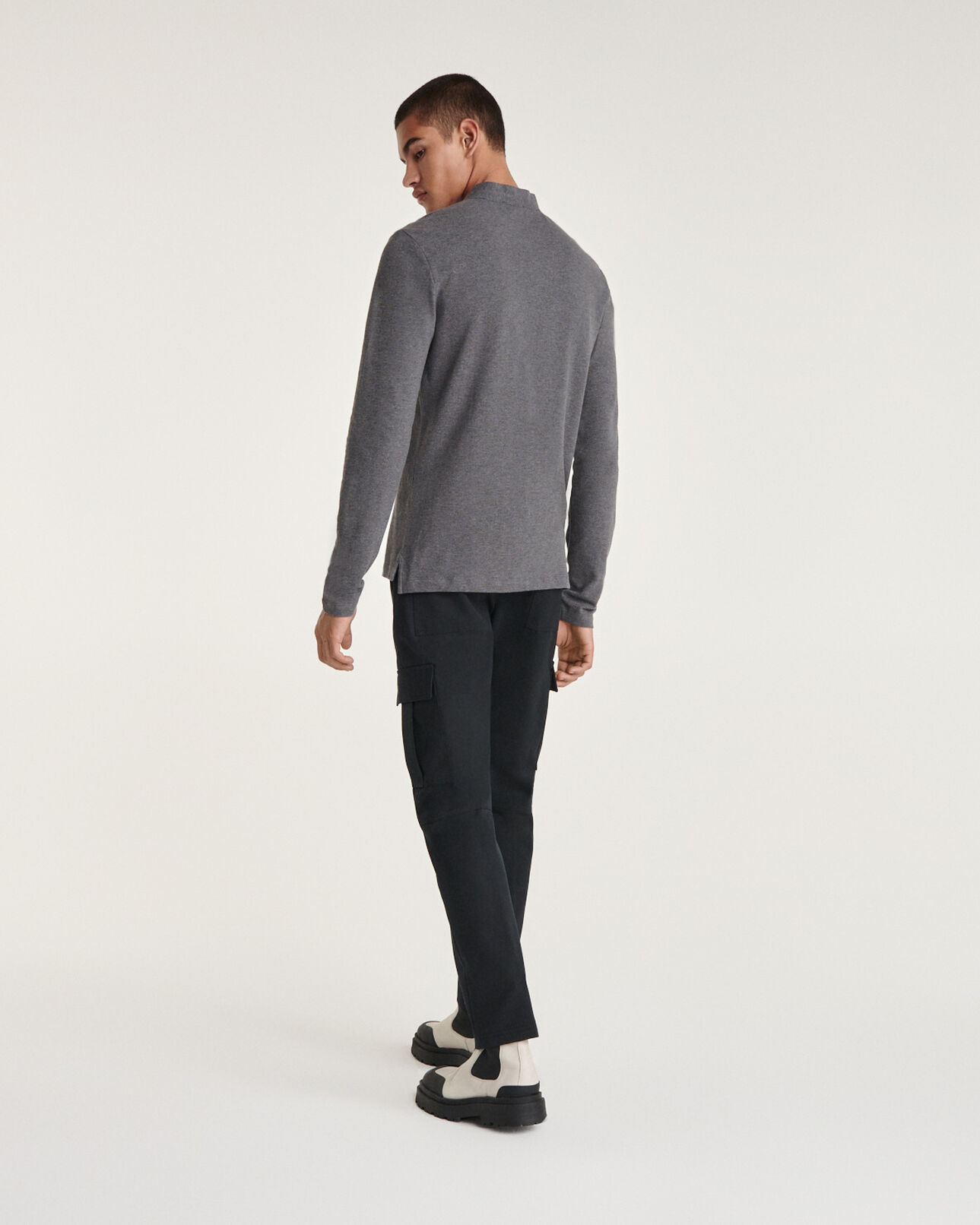 The Kooples MEN BLACK black wool blend cargo pants