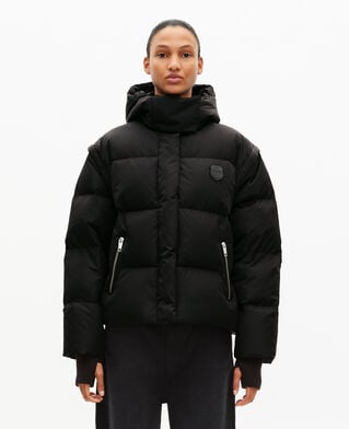 The Kooples F BLACK black down jacket with removable sleeves
