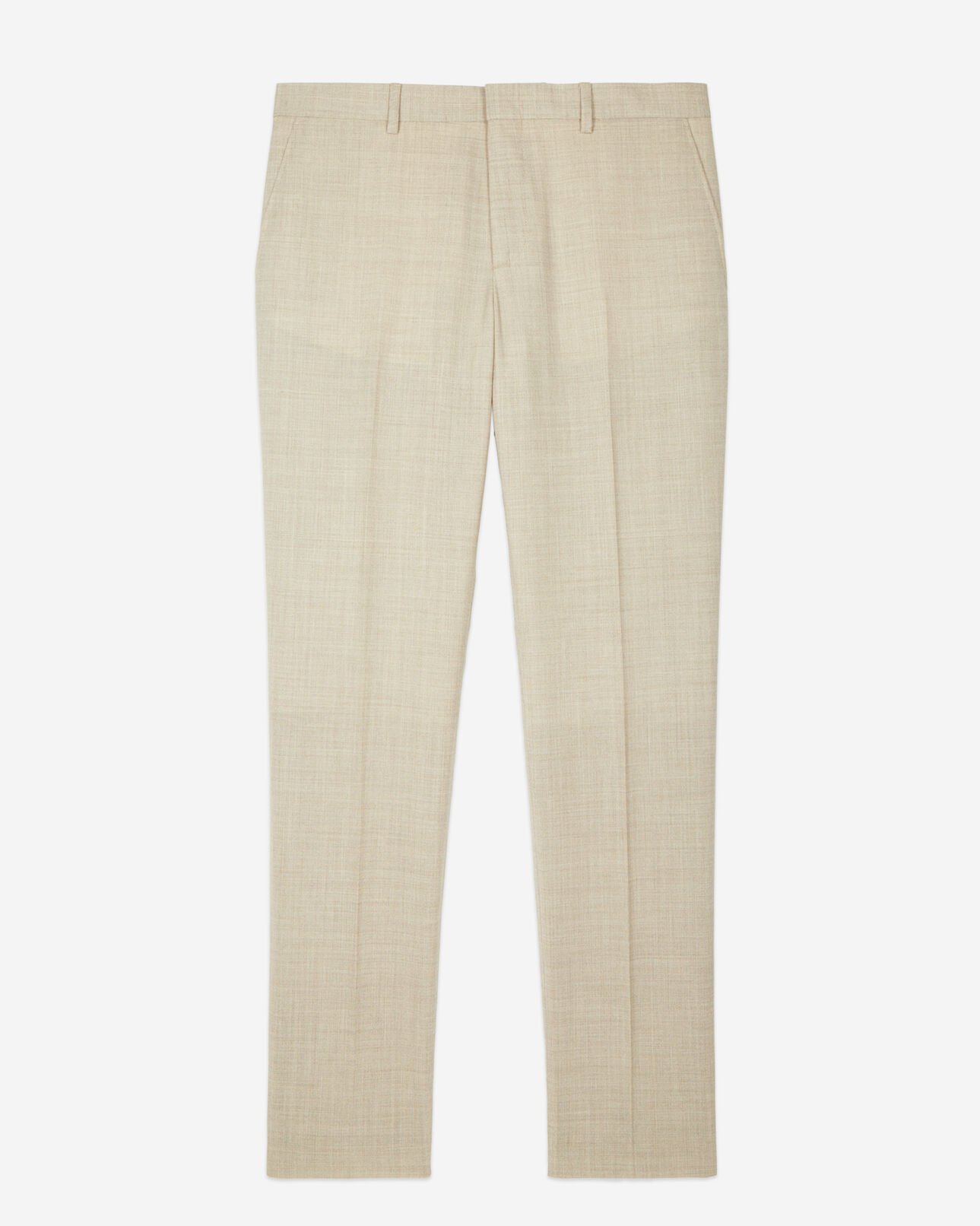 The Kooples HOMME BEIGE pantalon de costume en laine coupe ajustée beige