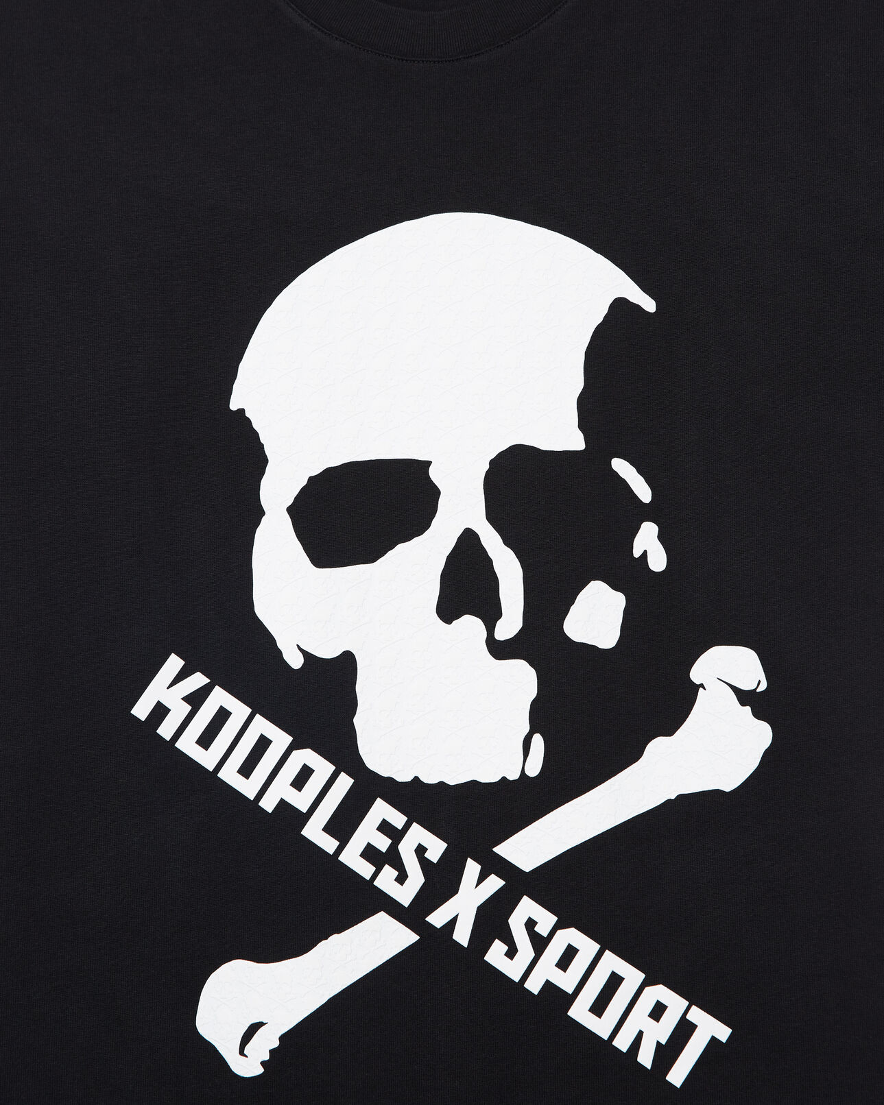 The Kooples HERREN BLACK baumwoll-t-shirt schwarz totenkopfmotiv