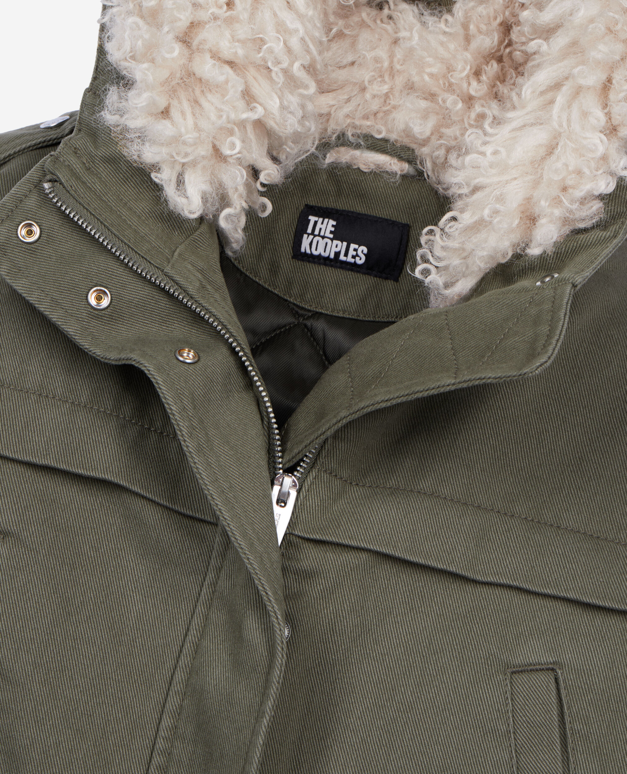 Khaki hooded parka, OLIVE NIGHT, hi-res image number null