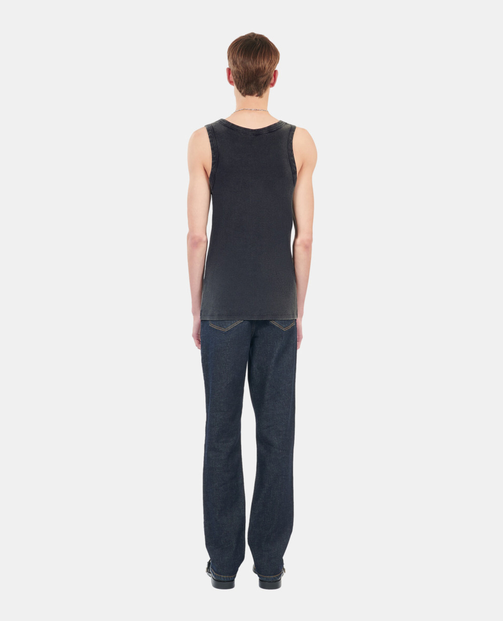 Black Kooples heart tank top, BLACK WASHED, hi-res image number null