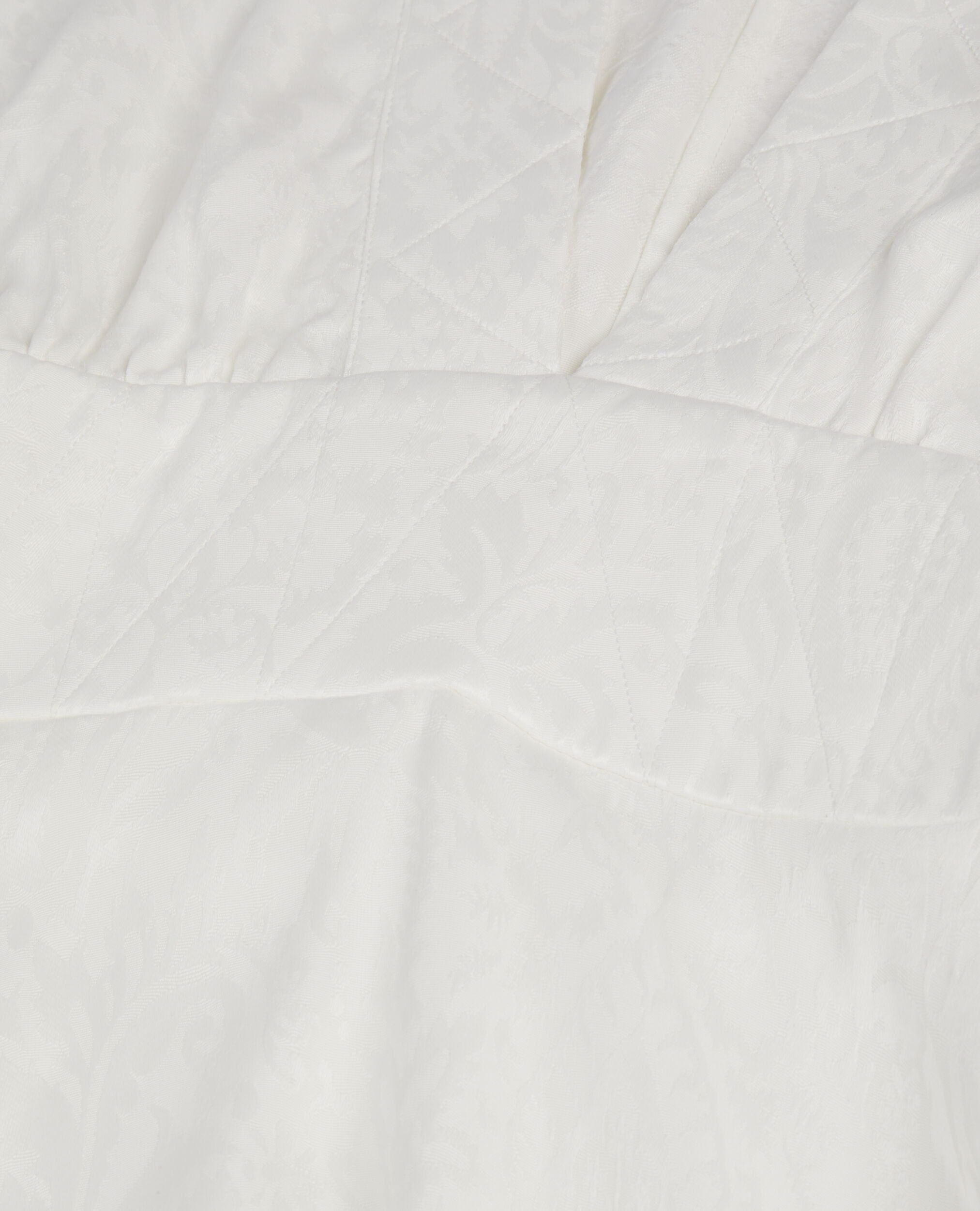 Kurzes, weißes Jacquard-Kleid im Barockstil, WHITE, hi-res image number null