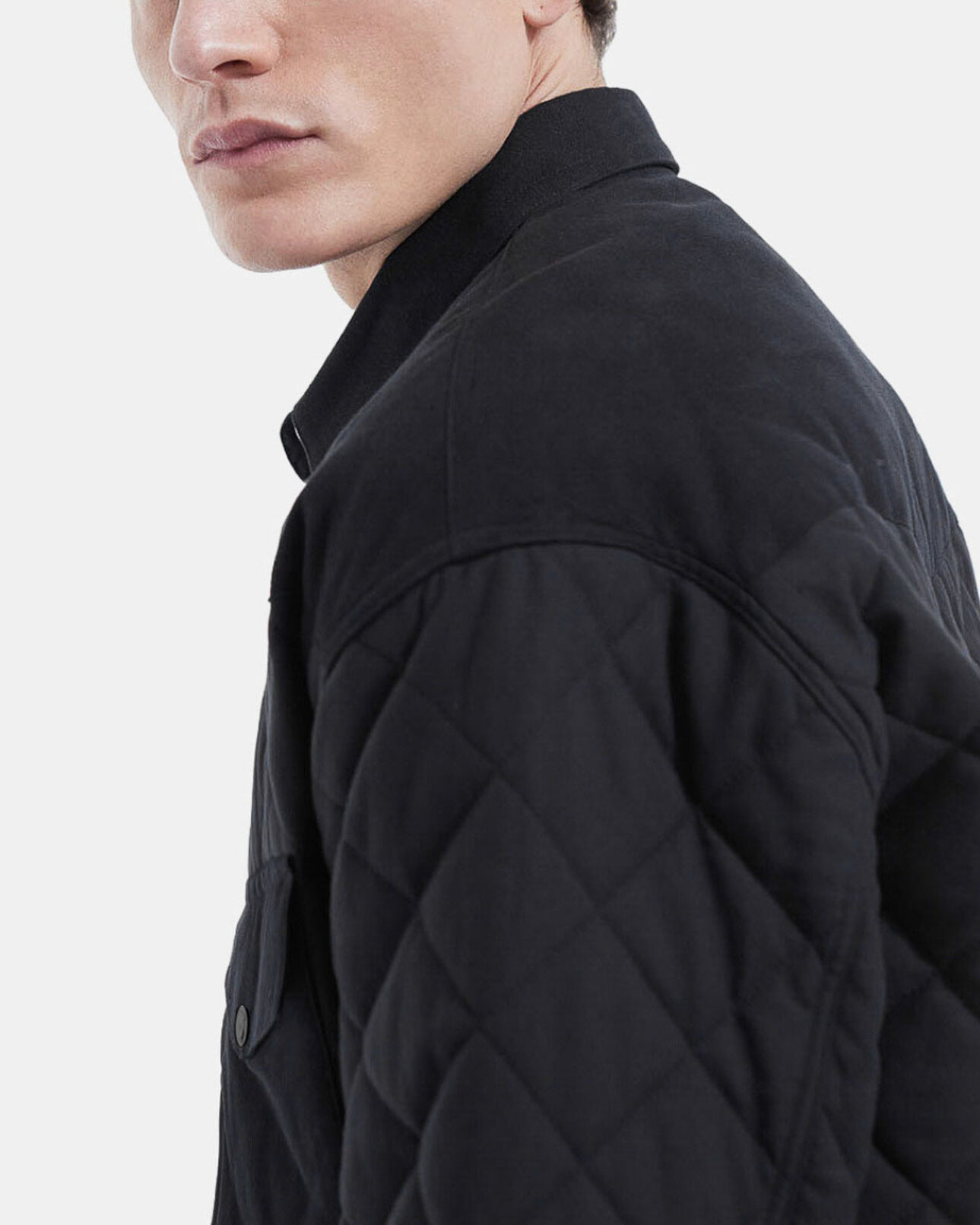 The Kooples HOMME BLACK veste technique matelassée noire poches