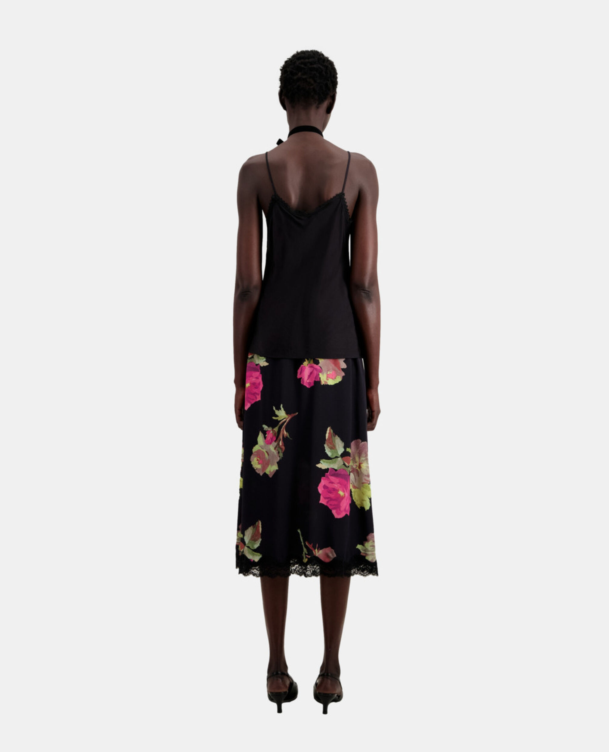 Black lace camisole, BLACK, hi-res image number null