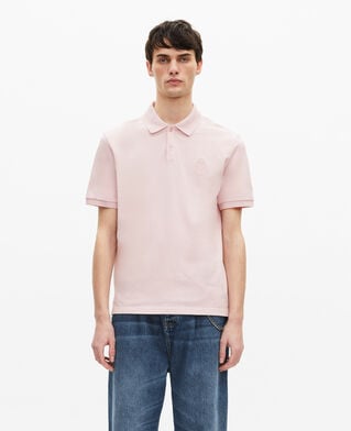 The Kooples MEN LILA piqué polo with classic pink collar