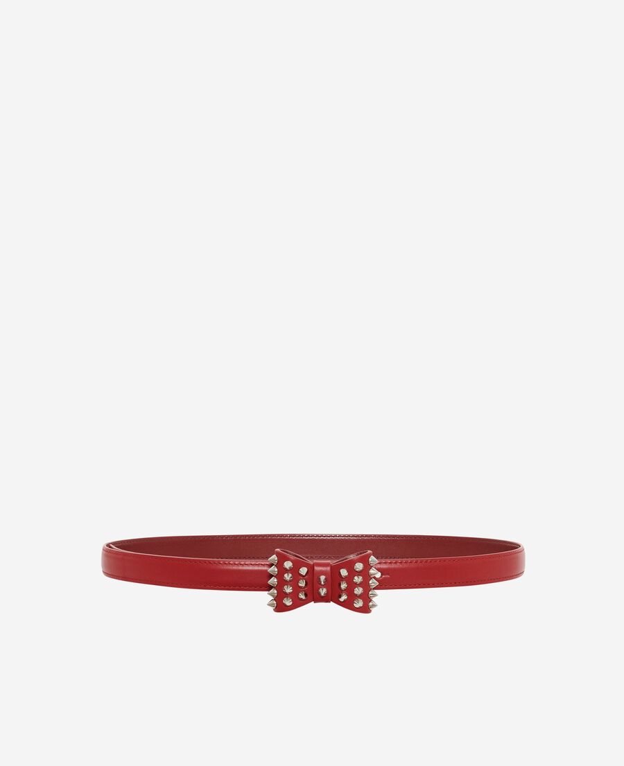 The Kooples WOMEN TANGO RED thin belt with red leather bow