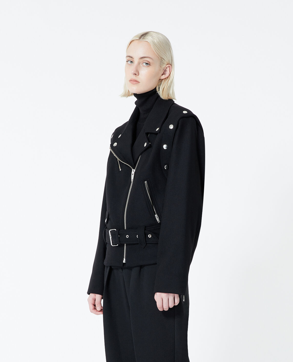Manteau noir online the kooples