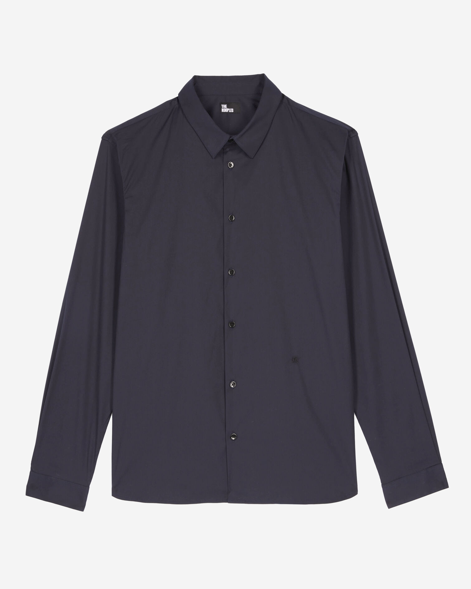 Chemise en popeline bleu marine, NAVY, hi-res image number null