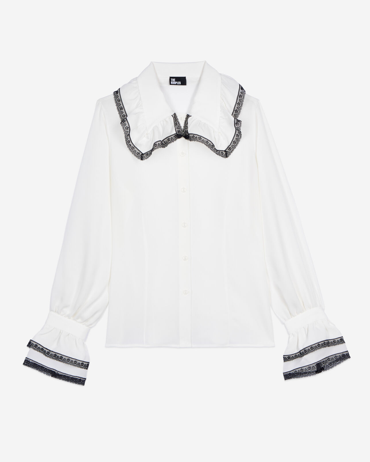 The Kooples MUJER WHITE camisa seda blanca
