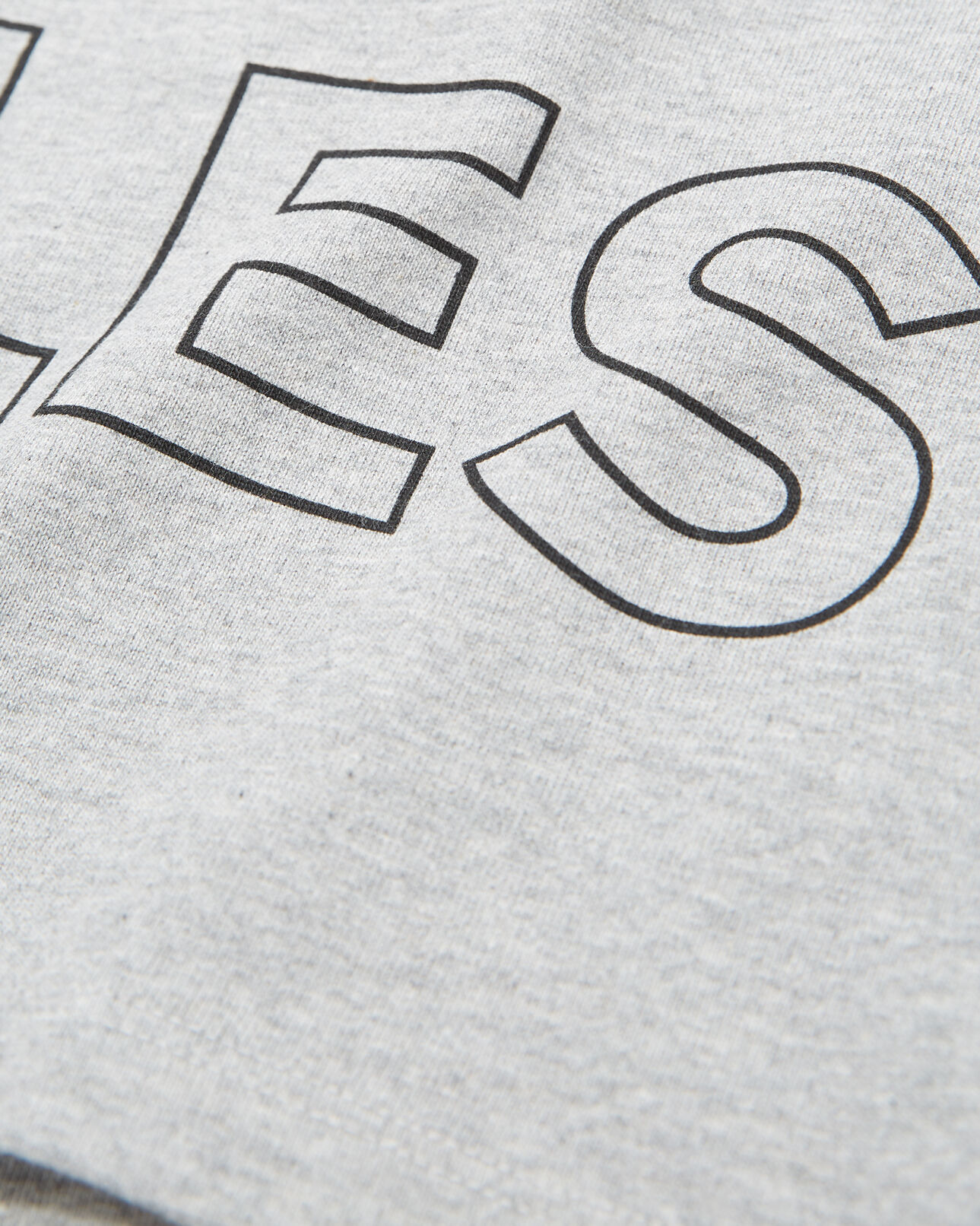 The Kooples HOMME MIDDLE GREY MELANGE t-shirt gris coton à imprimé the kooples