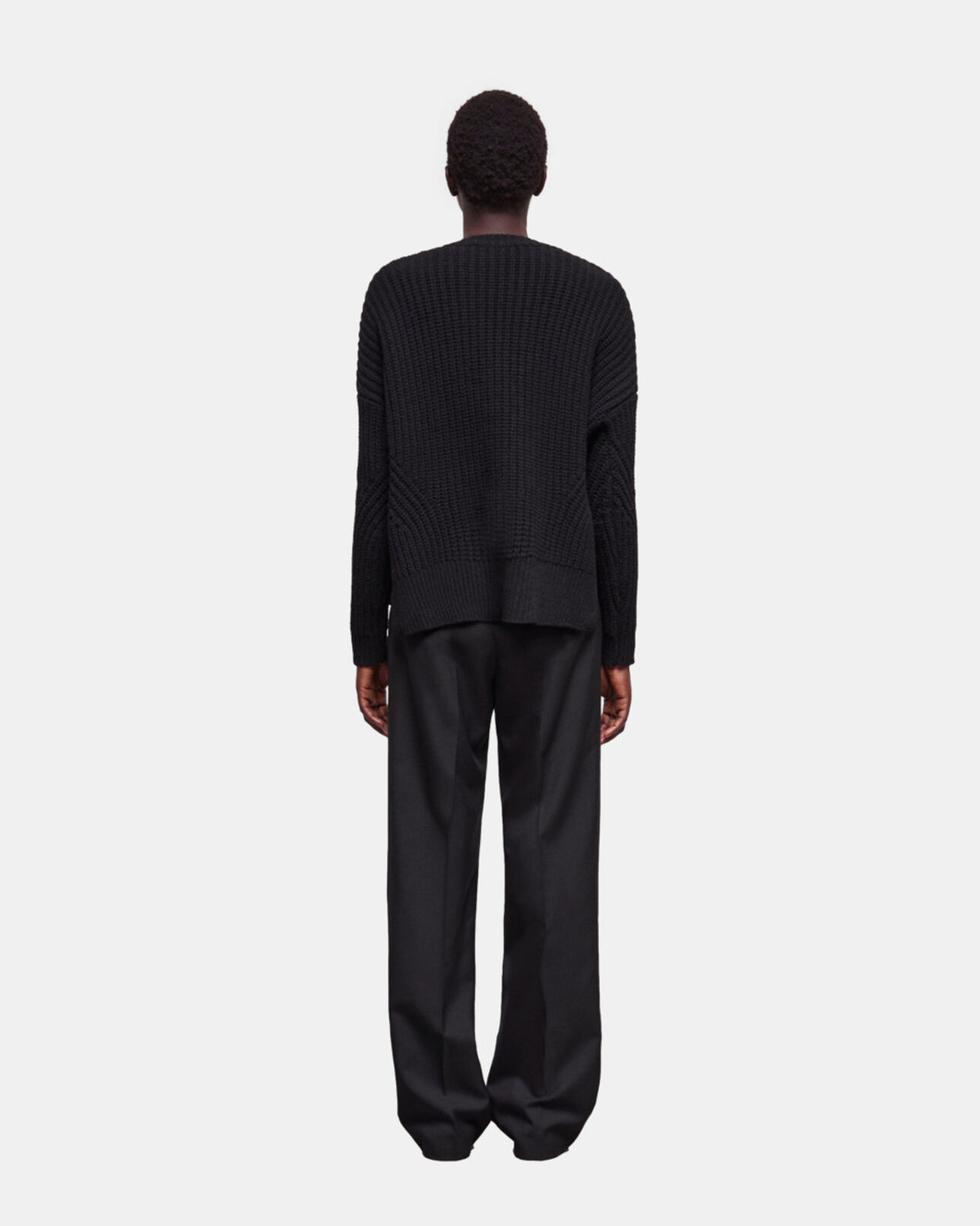 The Kooples FEMME BLACK cardigan en laine noir