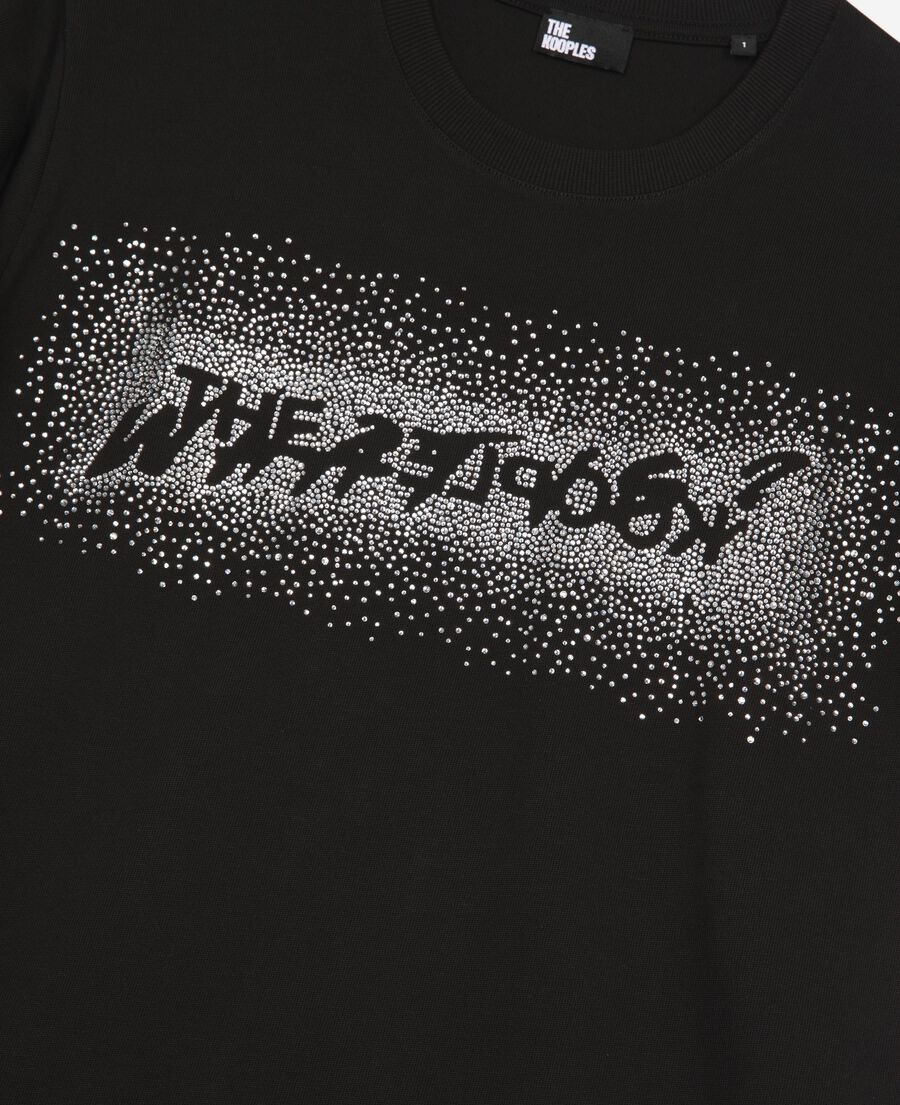 The Kooples WOMEN BLACK what is black rhinestone t-shirt
