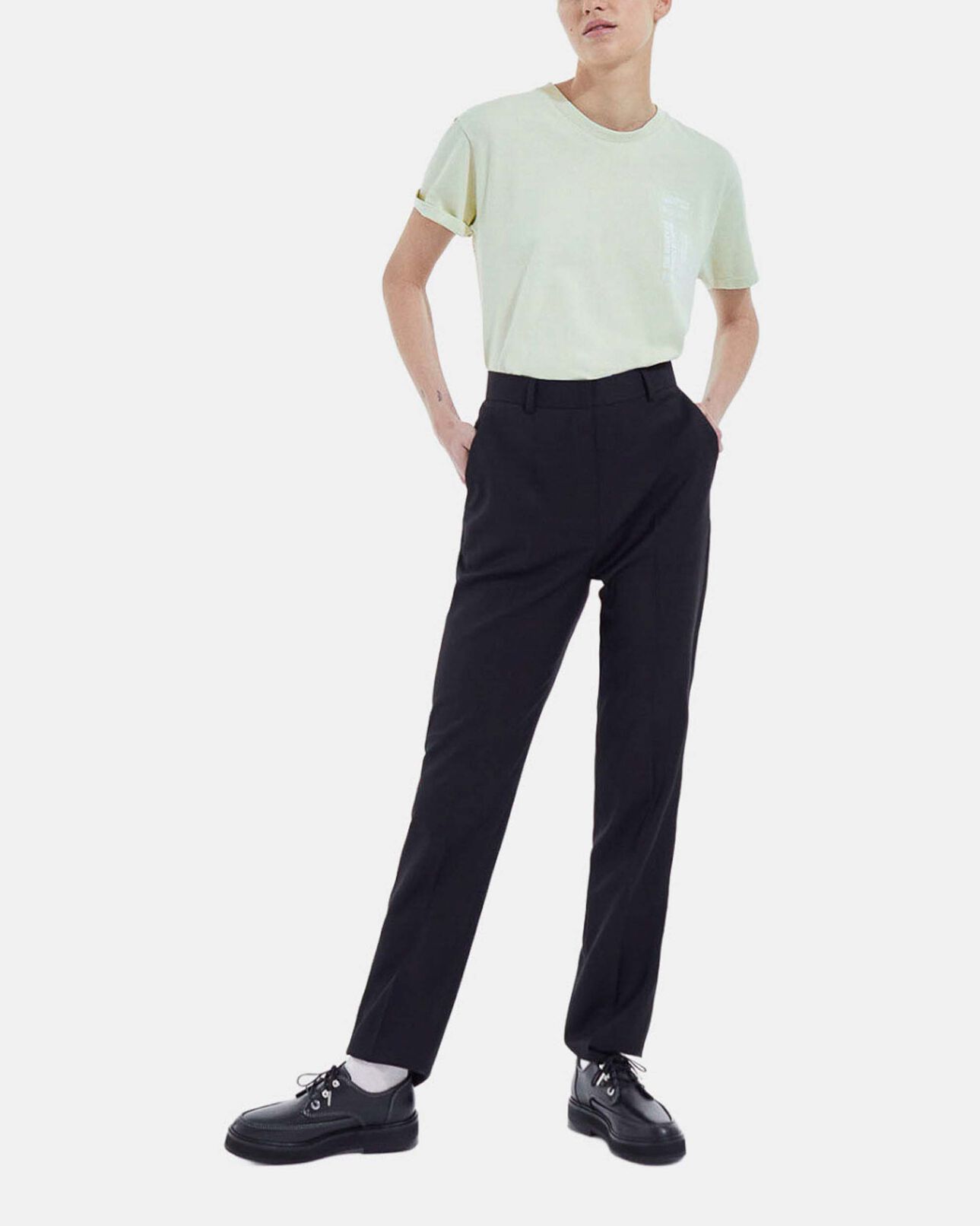 The Kooples FEMME GREEN t-shirt vert menthe coton motif concert