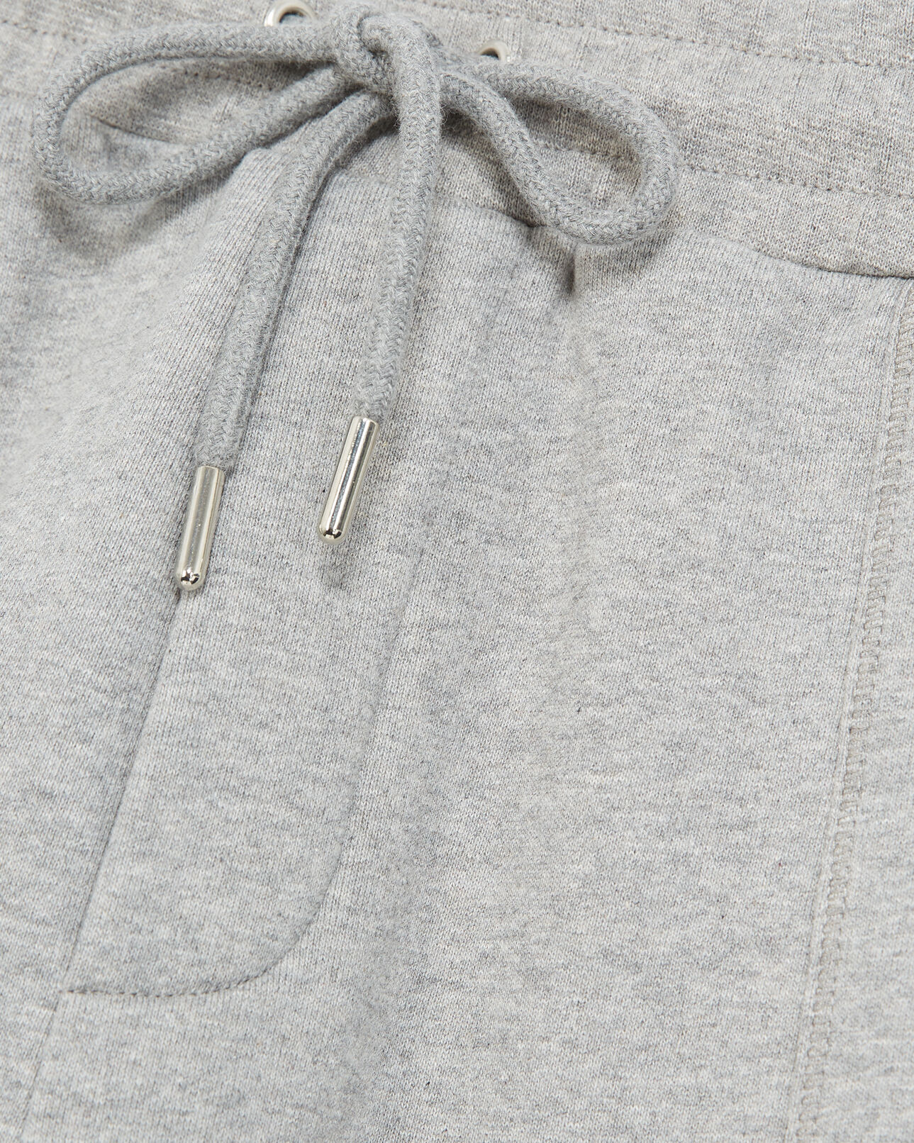 The Kooples HOMME MIDDLE GREY MELANGE jogging gris clair imprimé the kooples