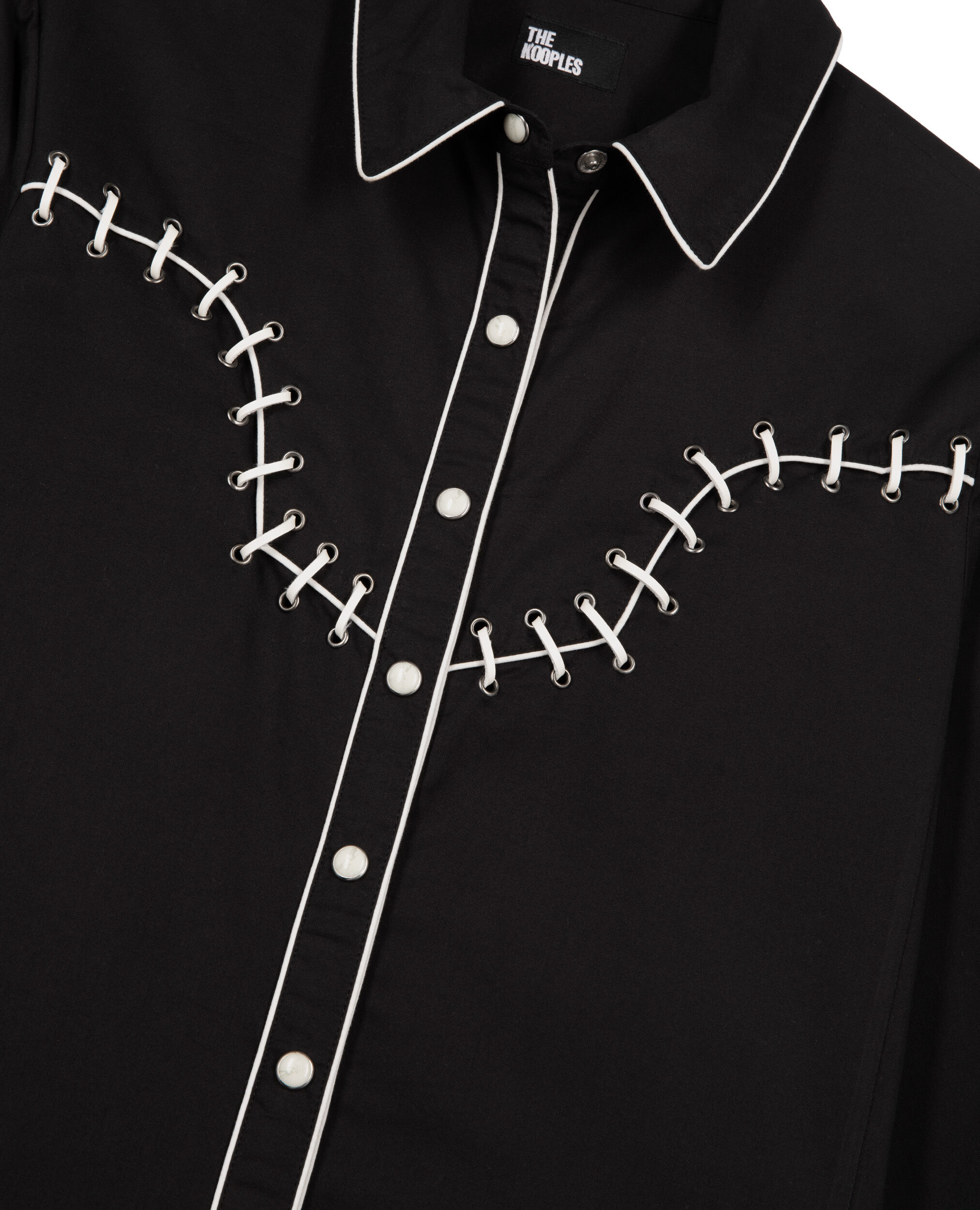 Chemise avec broderies noire, BLACK, hi-res image number null