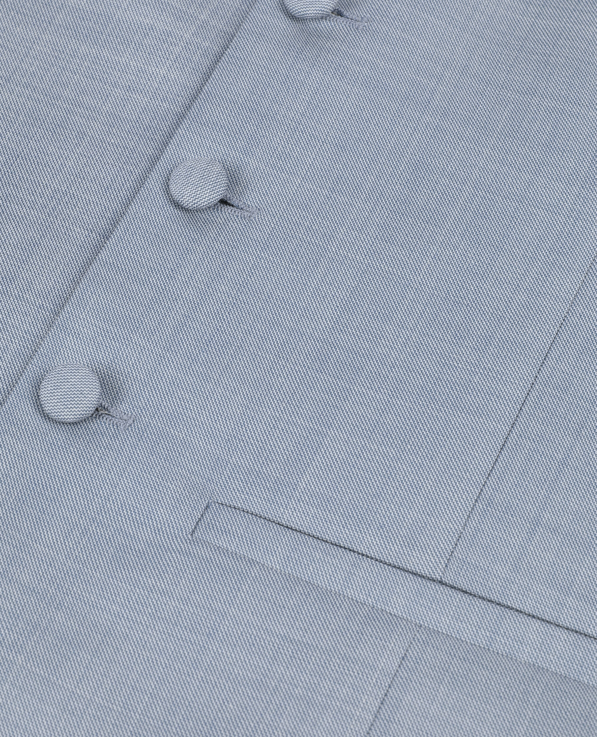Light blue wool fitted suit waistcoat, BLUE, hi-res image number null
