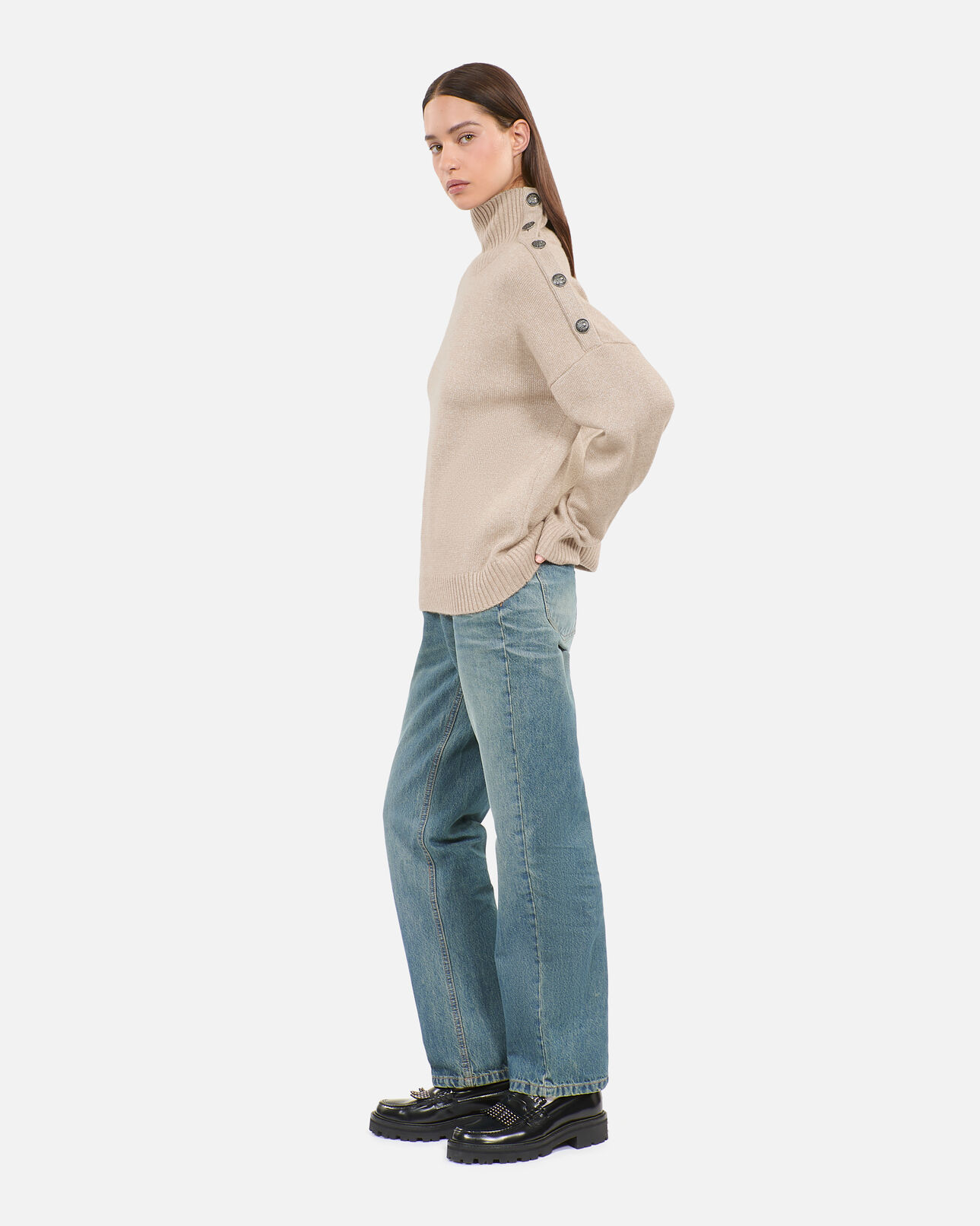 The Kooples WOMEN CAMEL camel wool and cashmere sweater