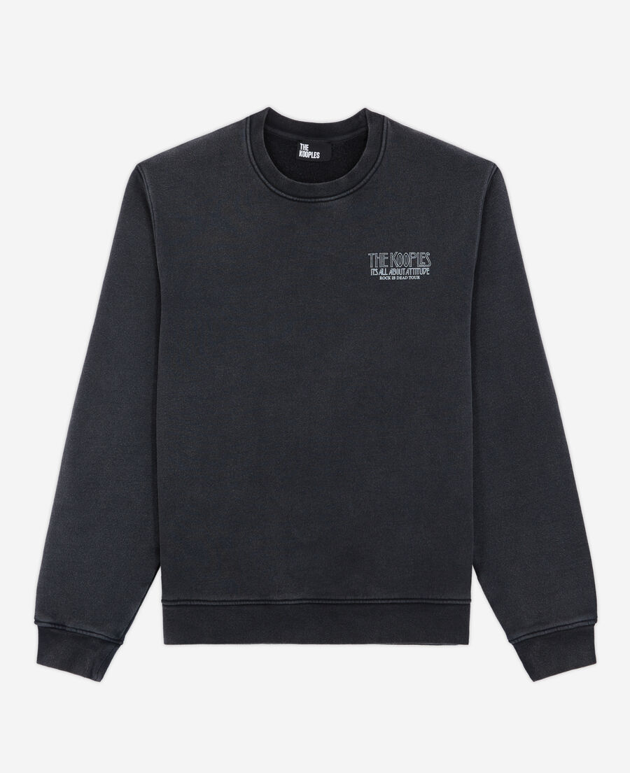 sudadera estampada negra