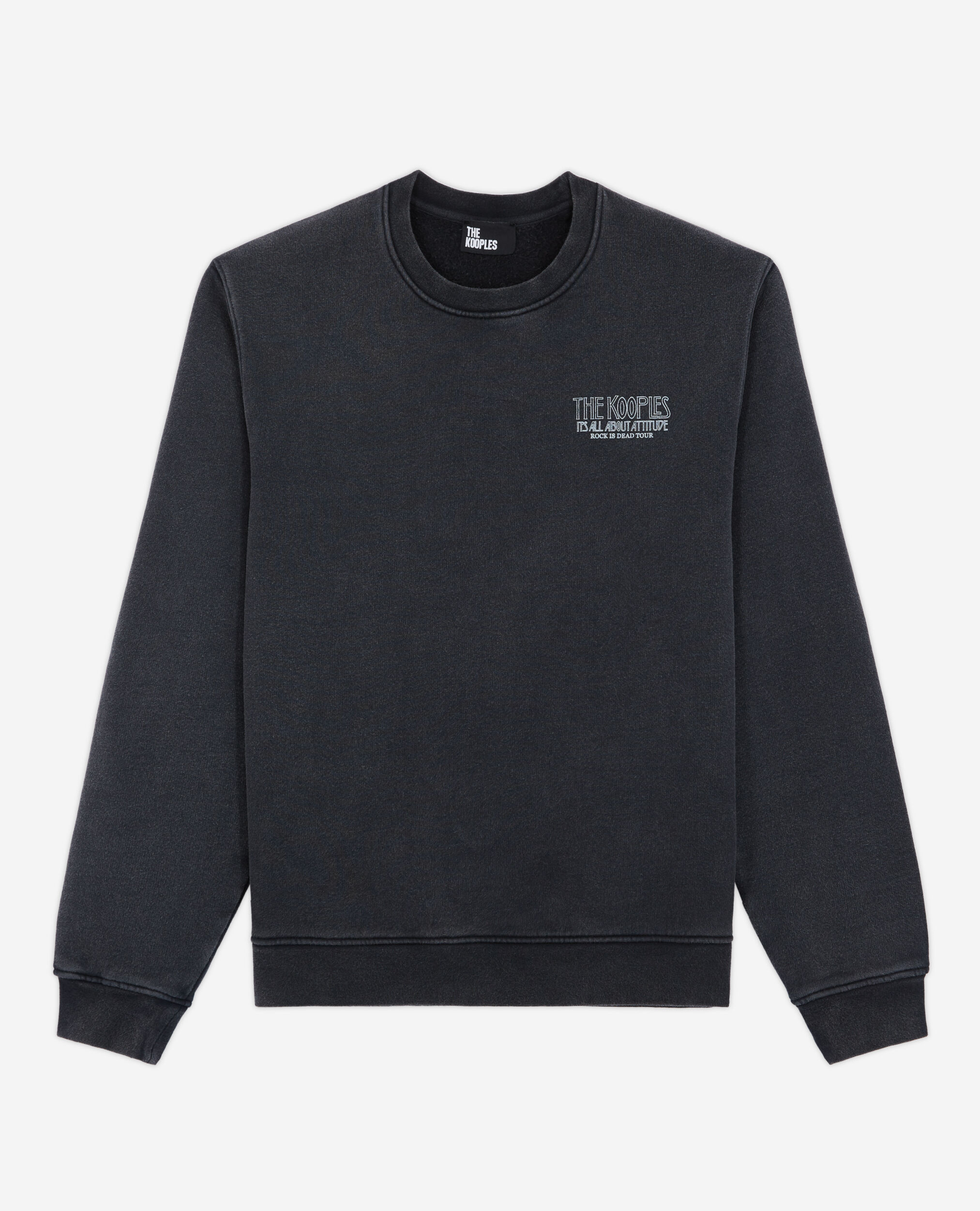 Sudadera estampada negra, BLACK WASHED, hi-res image number null
