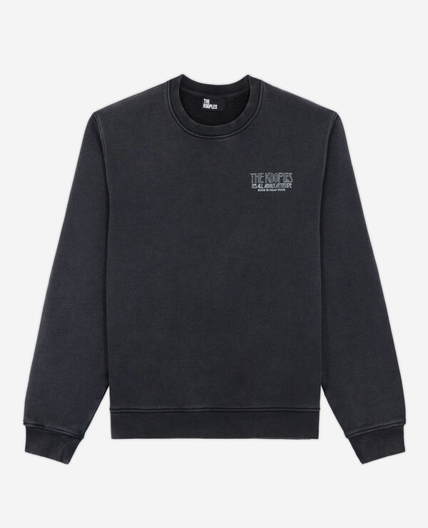 sweatshirt imprimé noir
