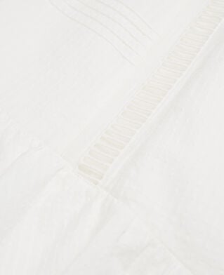 The Kooples FEMME OFF WHITE jupe courte &eacute;crue coton broderie anglaise