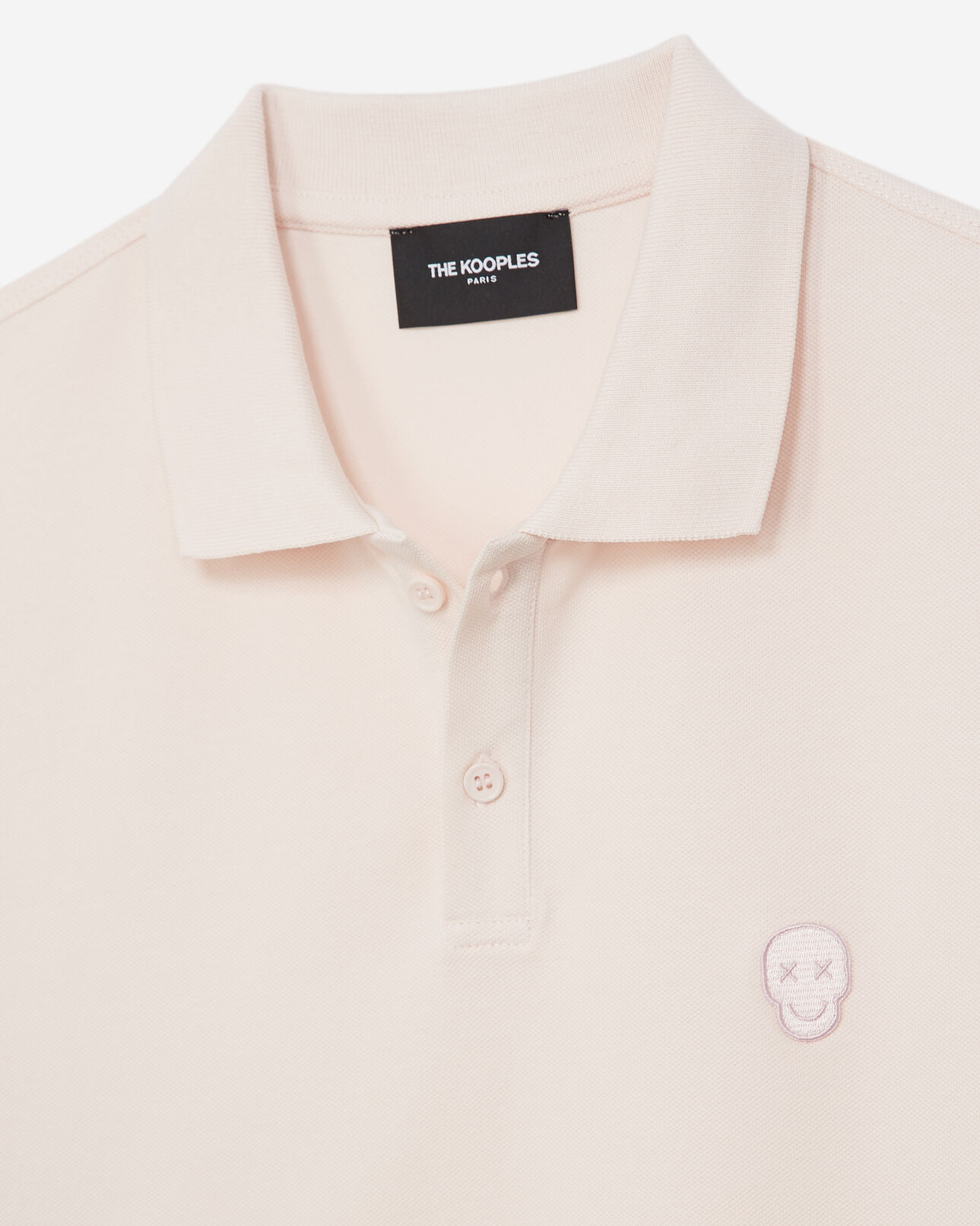 The Kooples HOMBRE PINK camisa polo rosa cuello clásico bordado