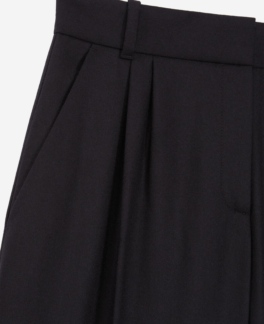 The Kooples F BLACK black flannel trousers with pleats